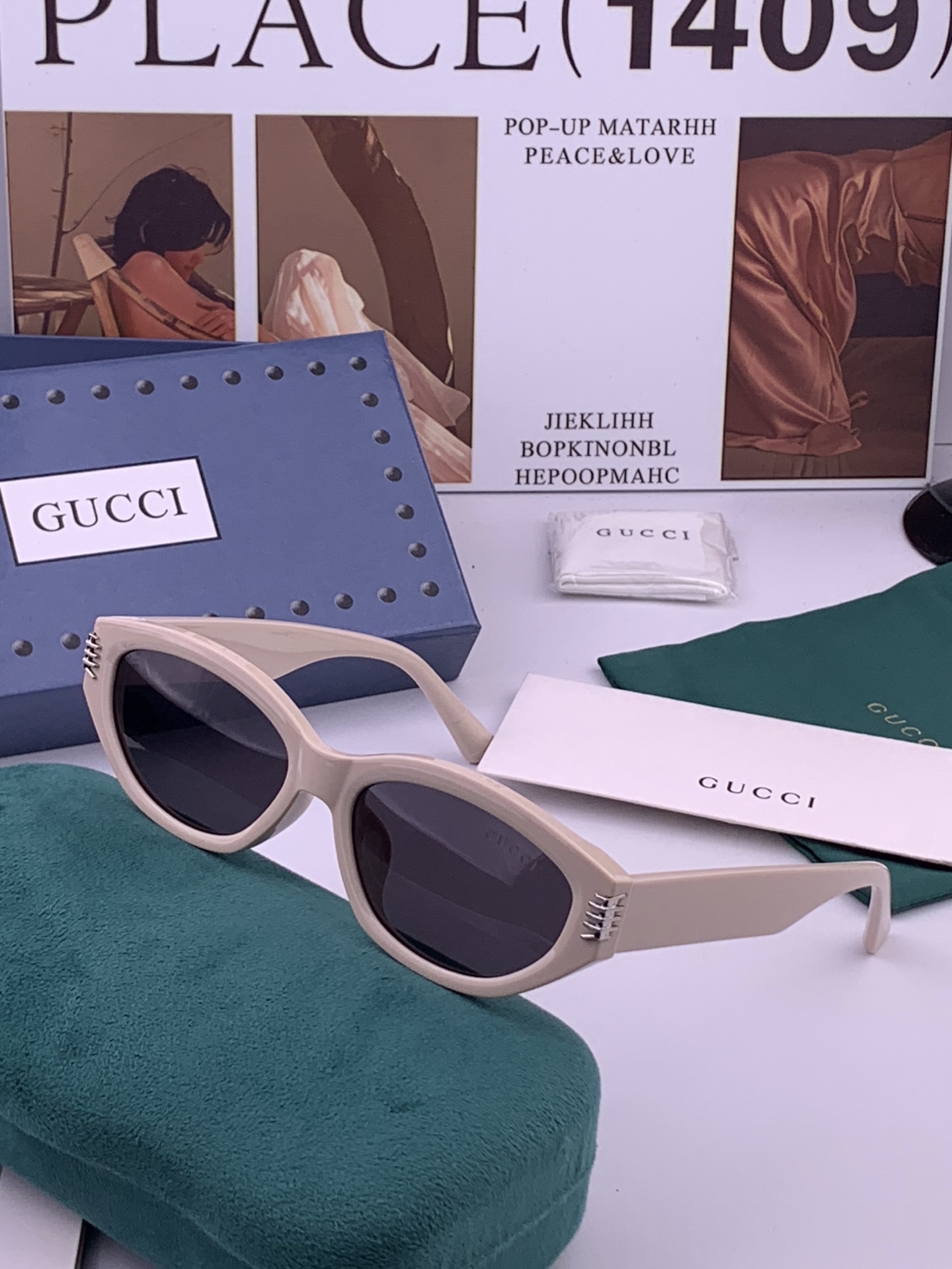 🔺 【GUCCI-偏光太阳镜】开春新款 潮流爆款 时尚方框偏光太阳镜 高品质 佩戴舒适 网红潮款墨镜 女士高清偏光太阳镜