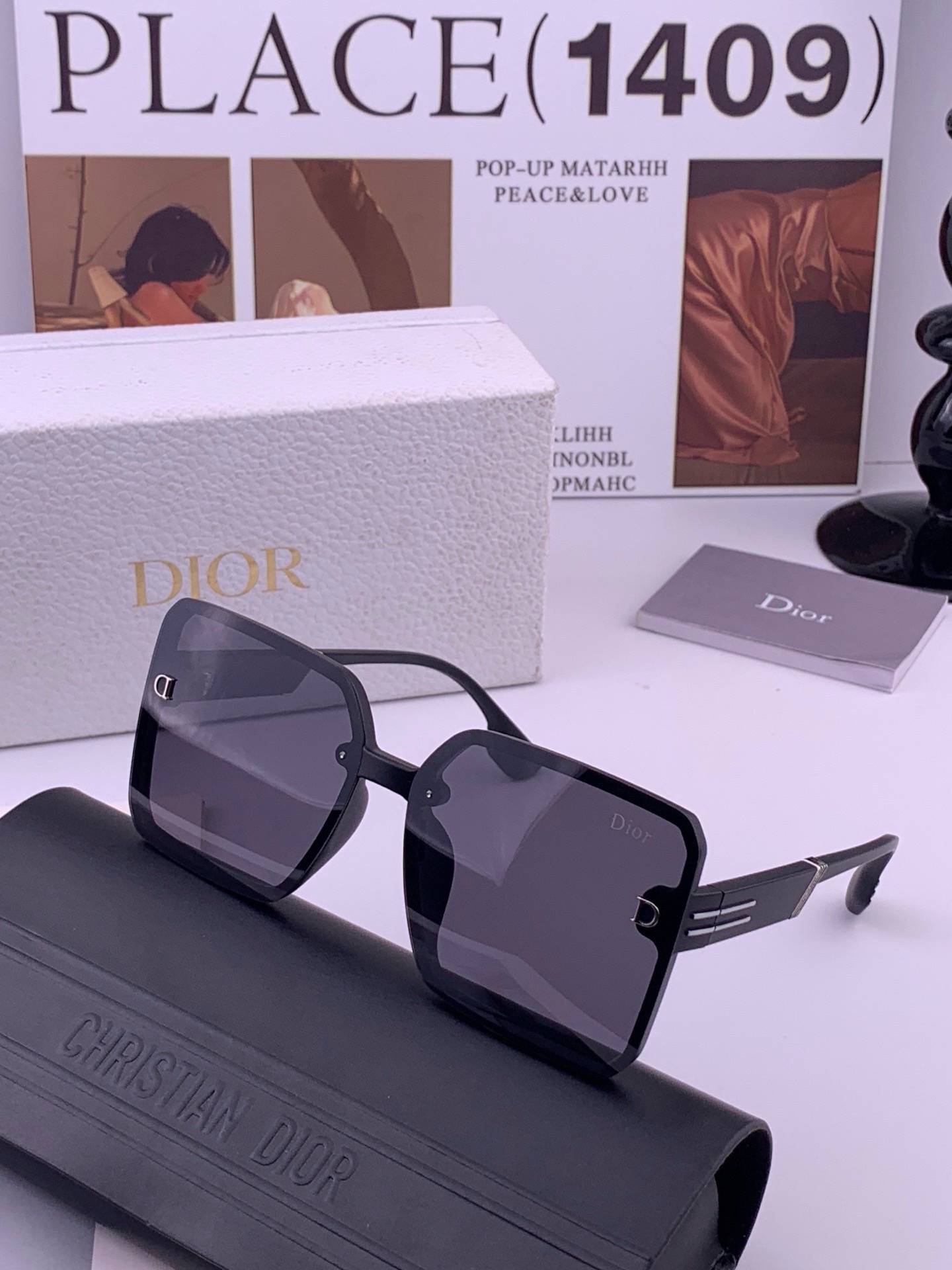 🔺 【DIOR-迪奥】开春新款 潮流爆款 时尚方框偏光太阳镜 高品质 佩戴舒适 网红潮款墨镜 女士高清偏光太阳镜🕶️ 🎉