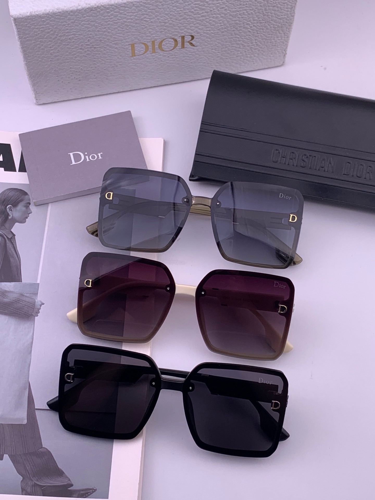 🔺 【DIOR-迪奥】开春新款 潮流爆款 时尚方框偏光太阳镜 高品质 佩戴舒适 网红潮款墨镜 女士高清偏光太阳镜🕶️ 🎉
