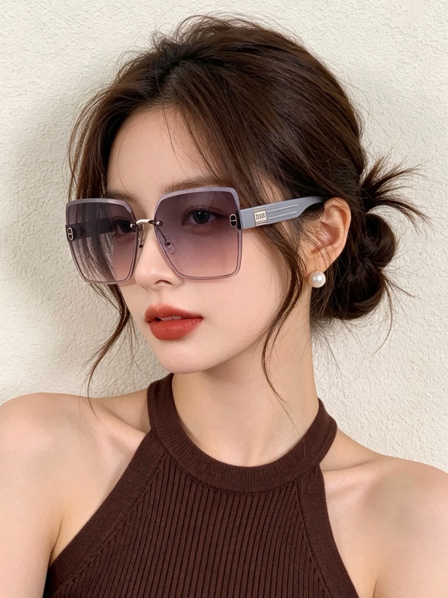 🔺 【DIOR-迪奥】开春新款 潮流爆款 时尚方框太阳镜 高品质 佩戴舒适 网红潮款墨镜 型号：D7771