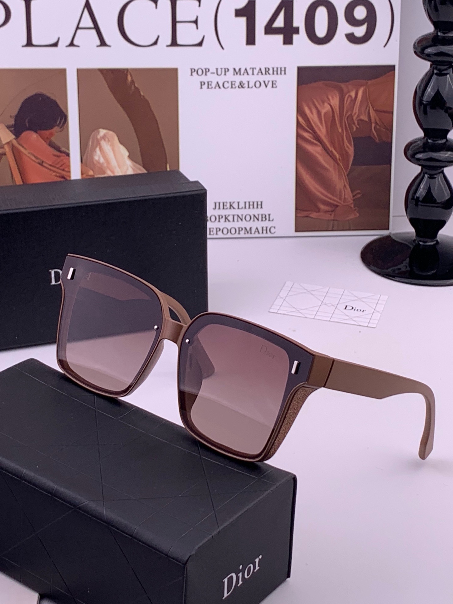 🔺 【DIOR-迪奥】开春新款 潮流爆款 时尚方框偏光太阳镜 高品质 佩戴舒适 网红潮款墨镜 女士高清偏光太阳镜🕶️ 🎉