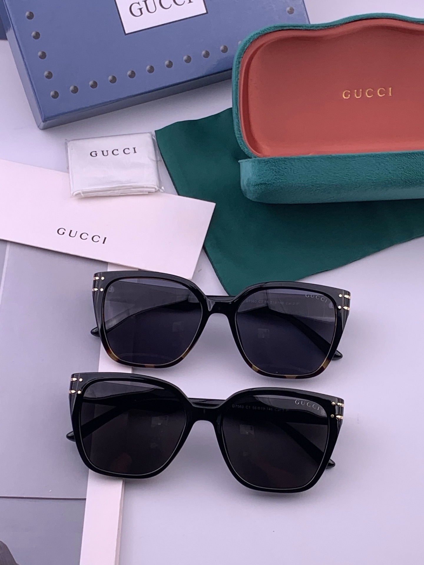 Gucci   情侣款 经典的方框设计，不挑脸型，无论搭配大衣还是连衣裙都非常显气质高清偏光镜片预防紫外线 型号：G07