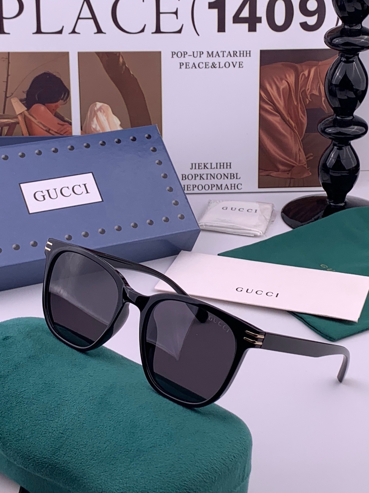 🔺GUCCI🔻古驰 GG圆框太阳镜 完美品质 🎓独特设计  适合各种脸型 亮相时装周 超时尚百搭 实物精致  情侣款 男