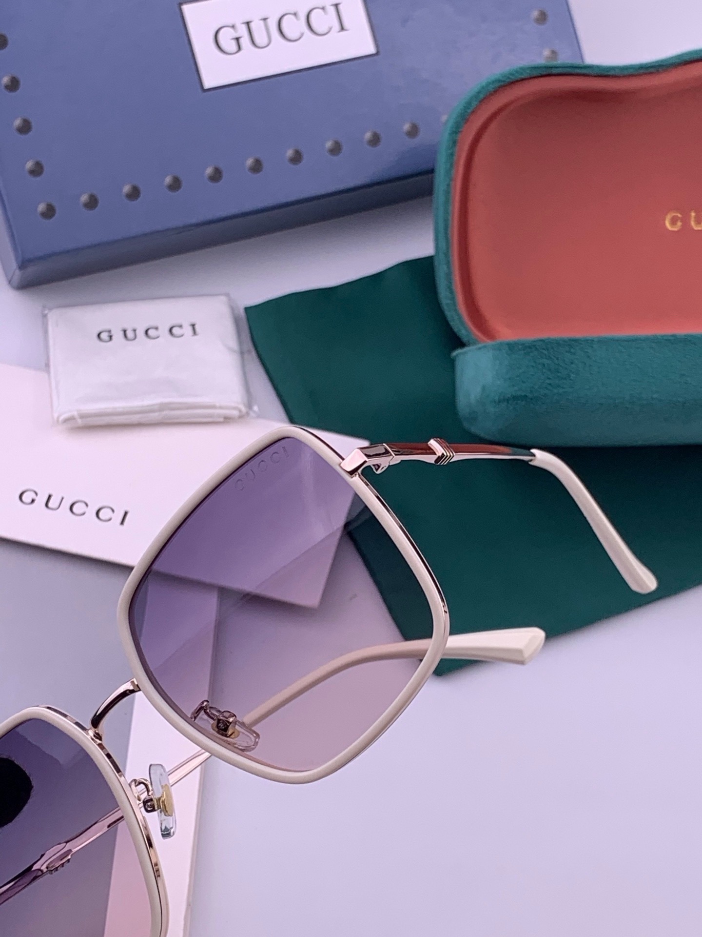 🔺 【GUCCI-偏光太阳镜】开春新款 潮流爆款 时尚圆框偏光太阳镜 高品质 佩戴舒适 网红潮款墨镜 女士高清偏光太阳镜