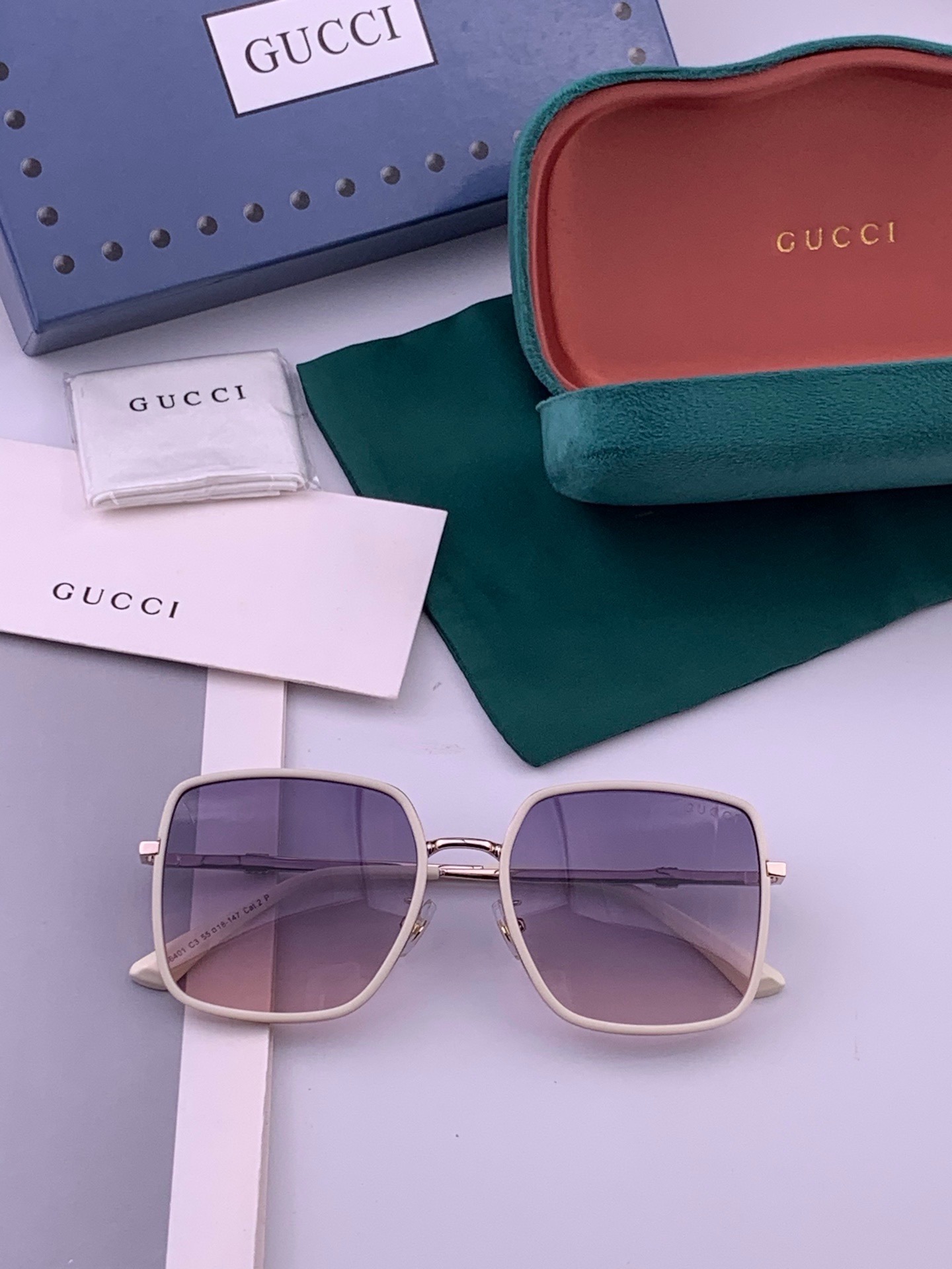 🔺 【GUCCI-偏光太阳镜】开春新款 潮流爆款 时尚圆框偏光太阳镜 高品质 佩戴舒适 网红潮款墨镜 女士高清偏光太阳镜