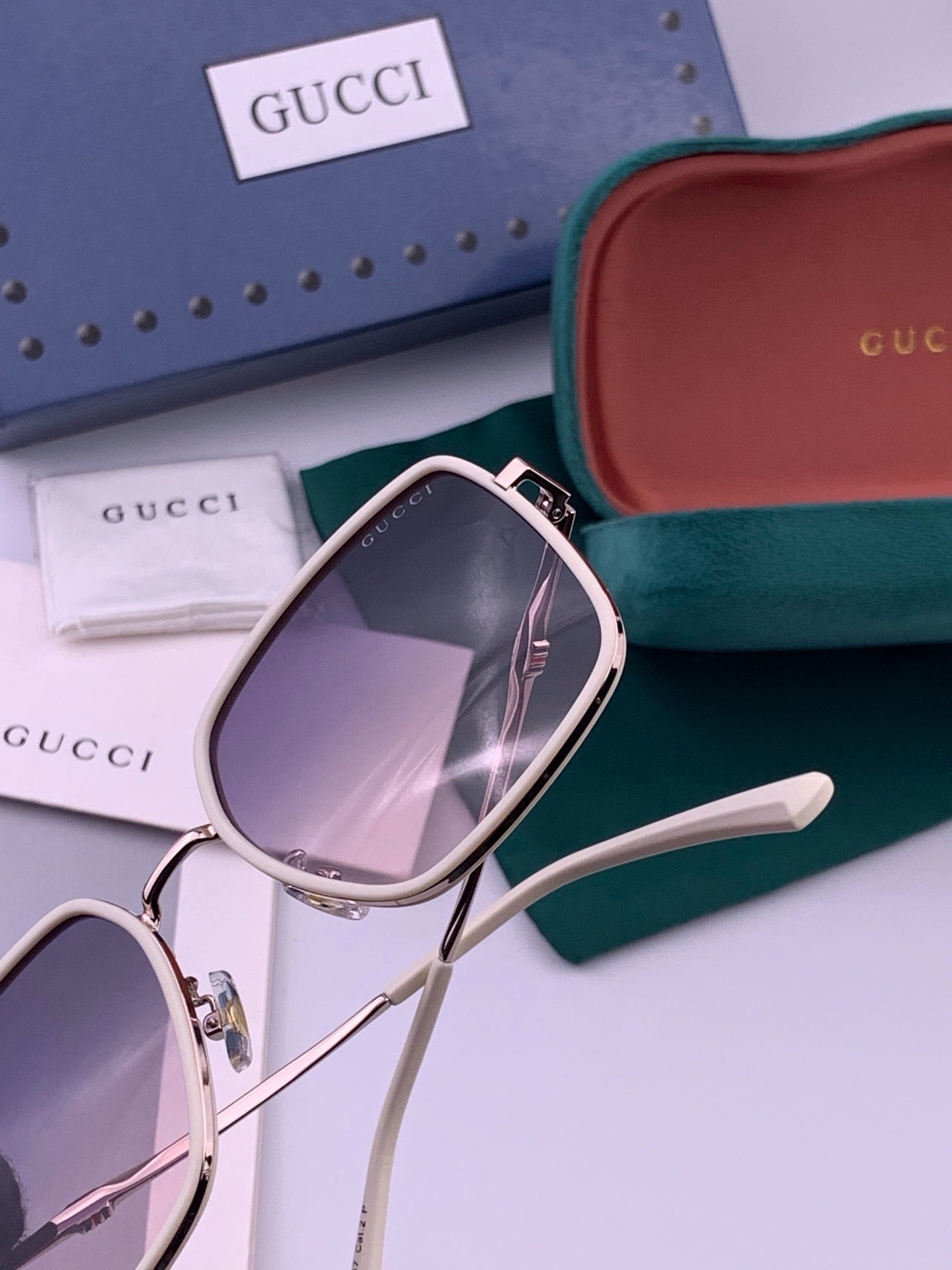 🔺 【GUCCI-偏光太阳镜】开春新款 潮流爆款 时尚圆框偏光太阳镜 高品质 佩戴舒适 网红潮款墨镜 女士高清偏光太阳镜