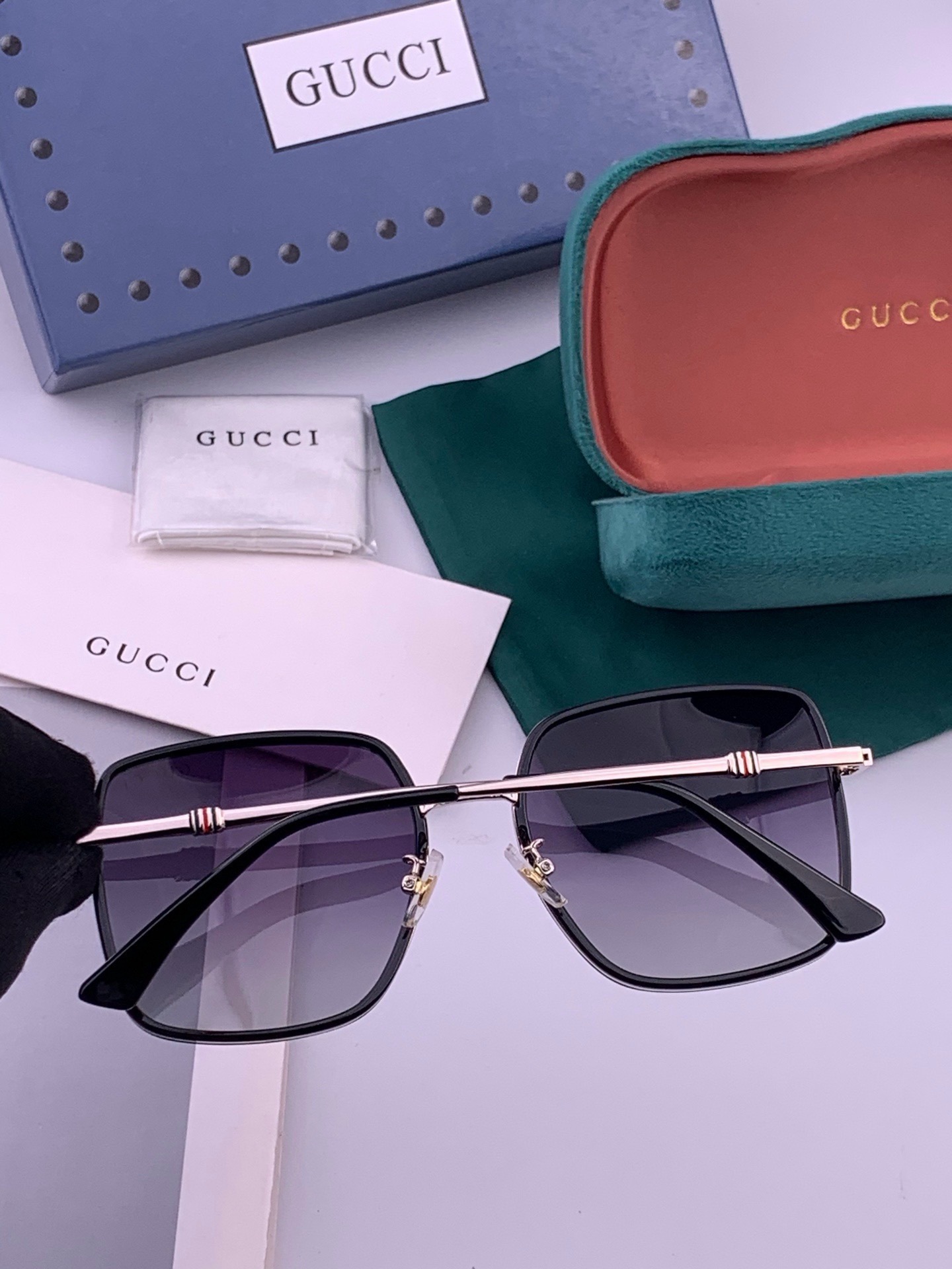 🔺 【GUCCI-偏光太阳镜】开春新款 潮流爆款 时尚圆框偏光太阳镜 高品质 佩戴舒适 网红潮款墨镜 女士高清偏光太阳镜