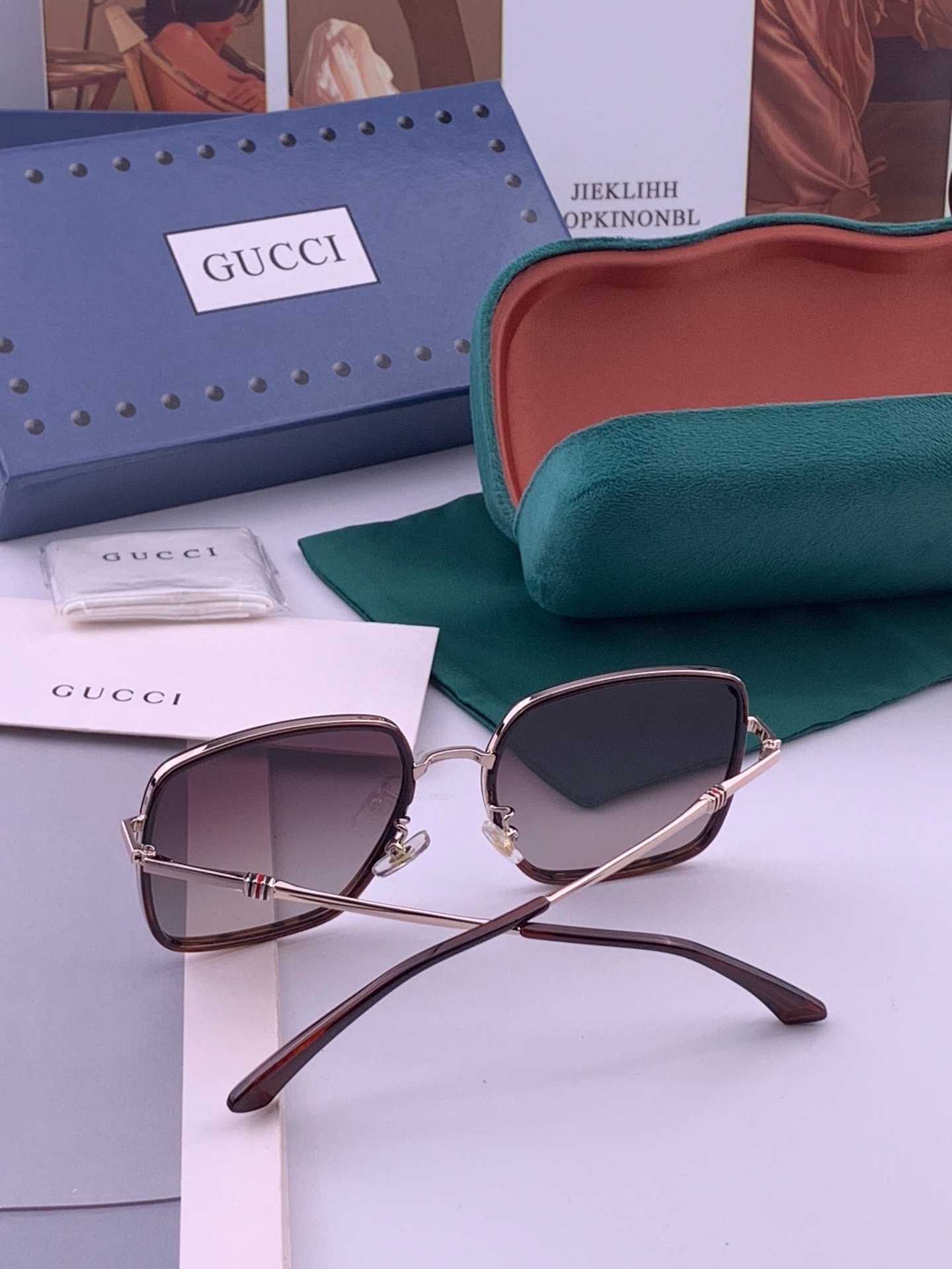 🔺 【GUCCI-偏光太阳镜】开春新款 潮流爆款 时尚圆框偏光太阳镜 高品质 佩戴舒适 网红潮款墨镜 女士高清偏光太阳镜