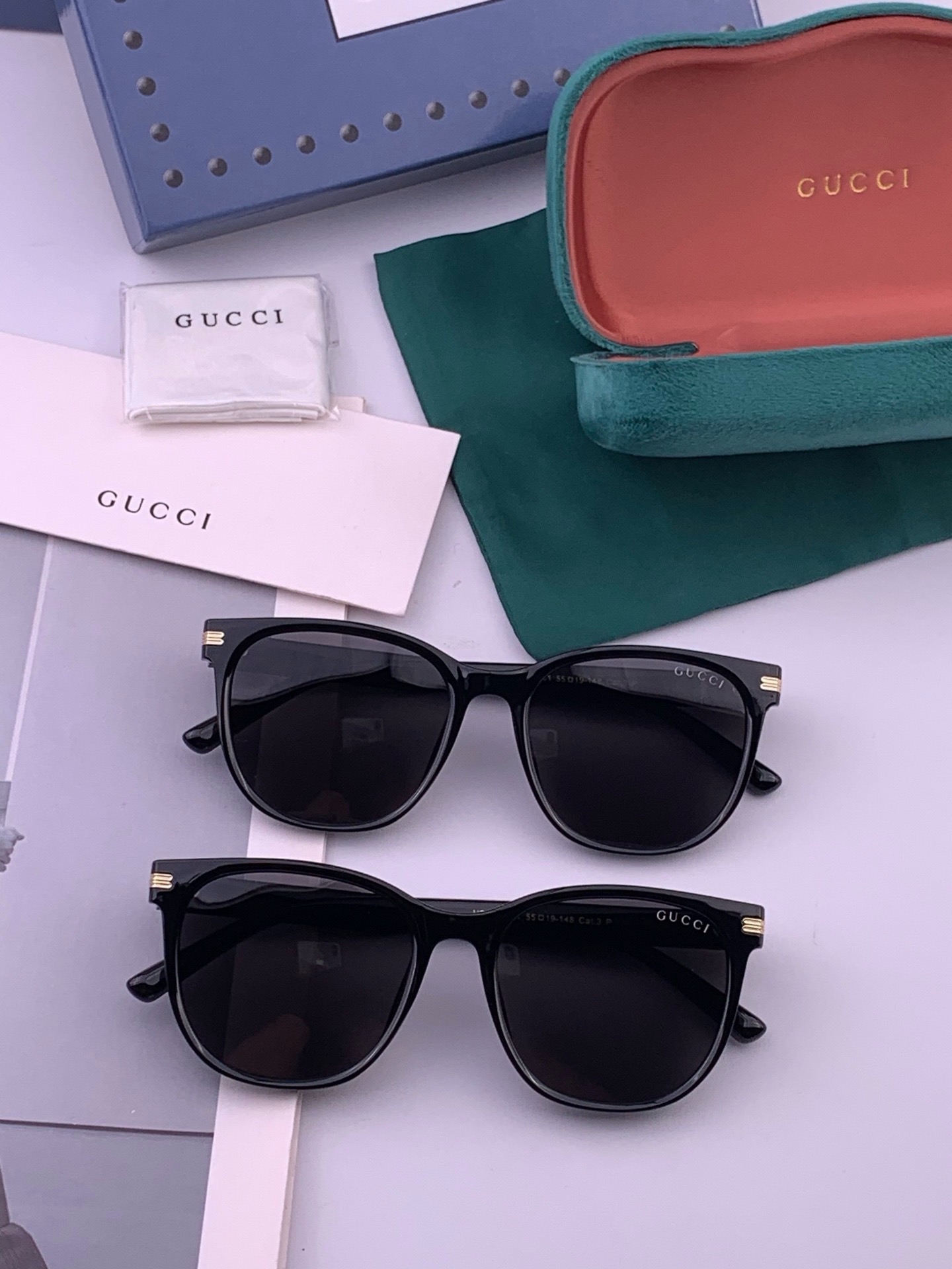 🔺 【GUCCI-偏光太阳镜】开春新款 潮流爆款 时尚方框偏光太阳镜 高品质 佩戴舒适 网红潮款墨镜 女士高清偏光太阳镜