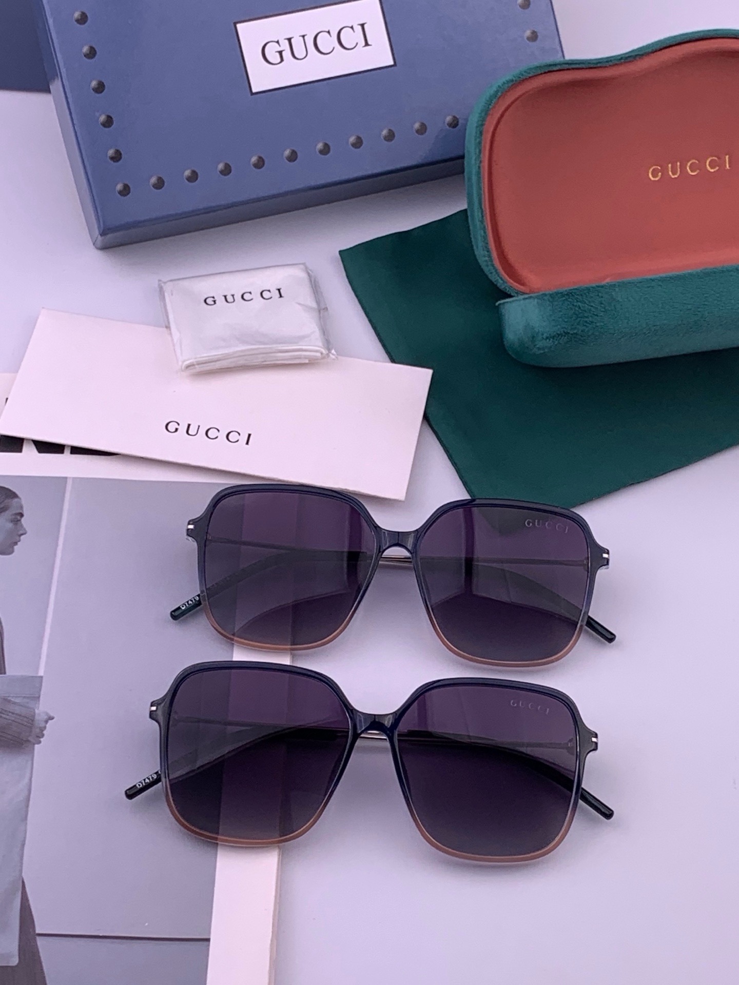 🔺 【GUCCI】开春新款 潮流爆款 时尚圆框偏光太阳镜 高品质 佩戴舒适 网红潮款墨镜 女士高清加厚偏光太阳镜🕶️ 🎉