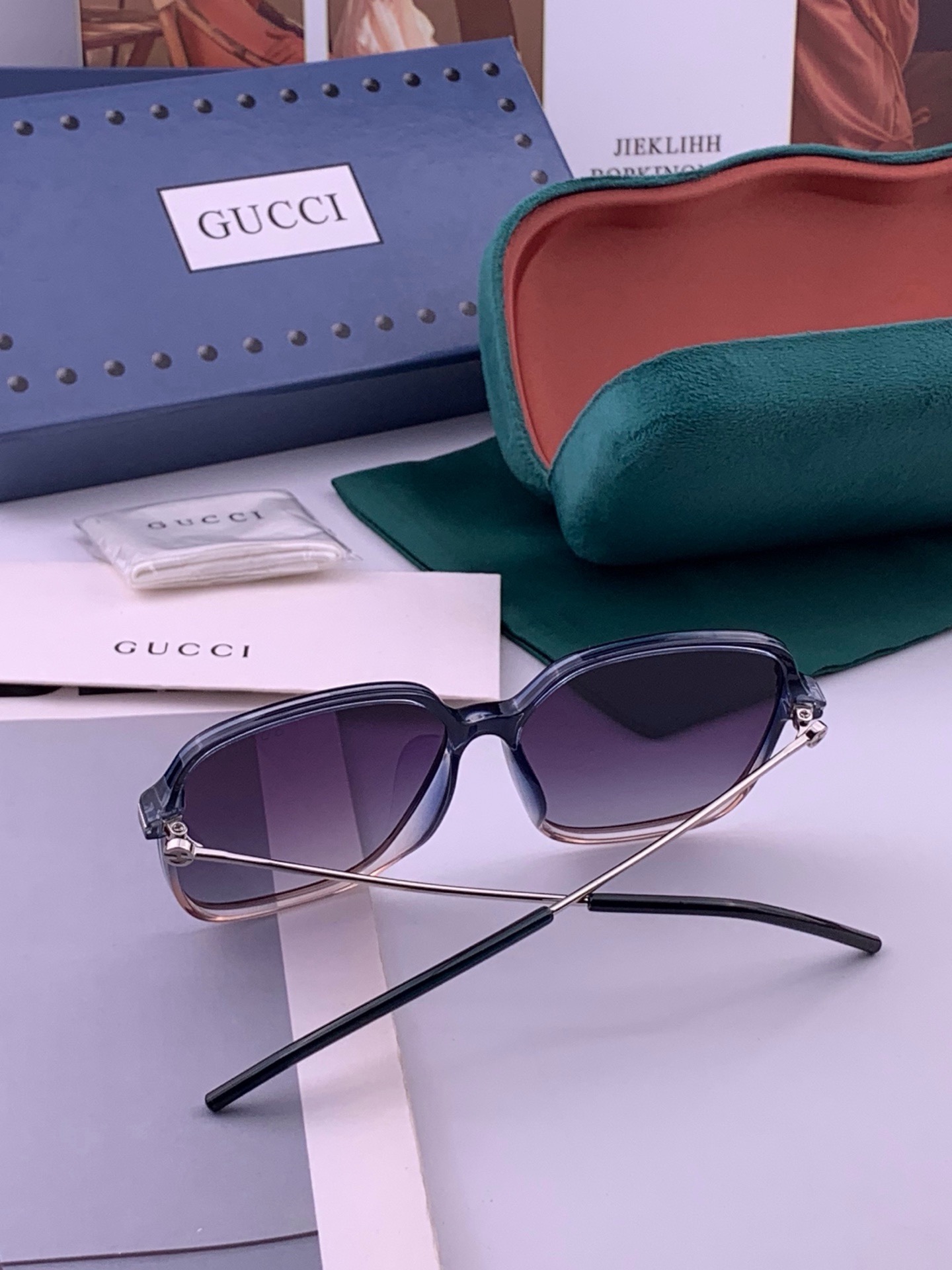 🔺 【GUCCI】开春新款 潮流爆款 时尚圆框偏光太阳镜 高品质 佩戴舒适 网红潮款墨镜 女士高清加厚偏光太阳镜🕶️ 🎉