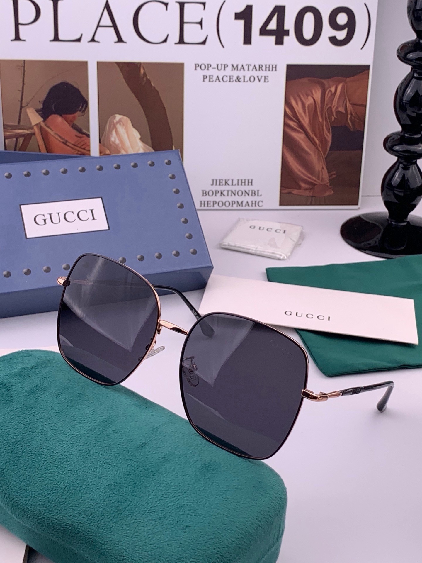🔺GUCCI🔻古驰 GG圆框太阳镜 完美品质 🎓独特设计  适合各种脸型 亮相时装周 超时尚百搭 实物精致  情侣款 男