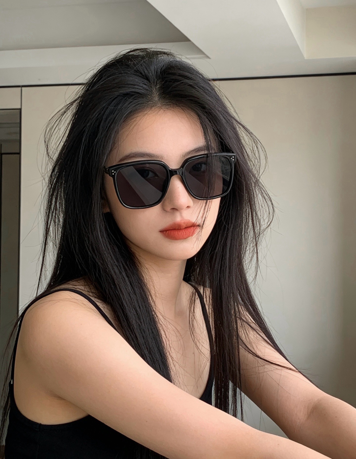🔺 【GUCCI】开春新款 潮流爆款 时尚方框偏光太阳镜 高品质 佩戴舒适 网红潮款墨镜 女士高清尼龙偏光太阳镜🕶️ 🎉