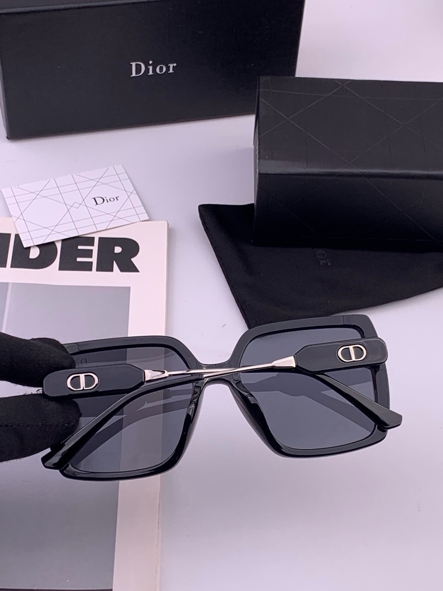 【DIOR】新款潮流爆款 时尚方框太阳镜 佩戴舒适 网红潮款墨镜  女士高清加厚偏光太阳镜🕶️ 🎉高品质TR镜框 ♥️♥