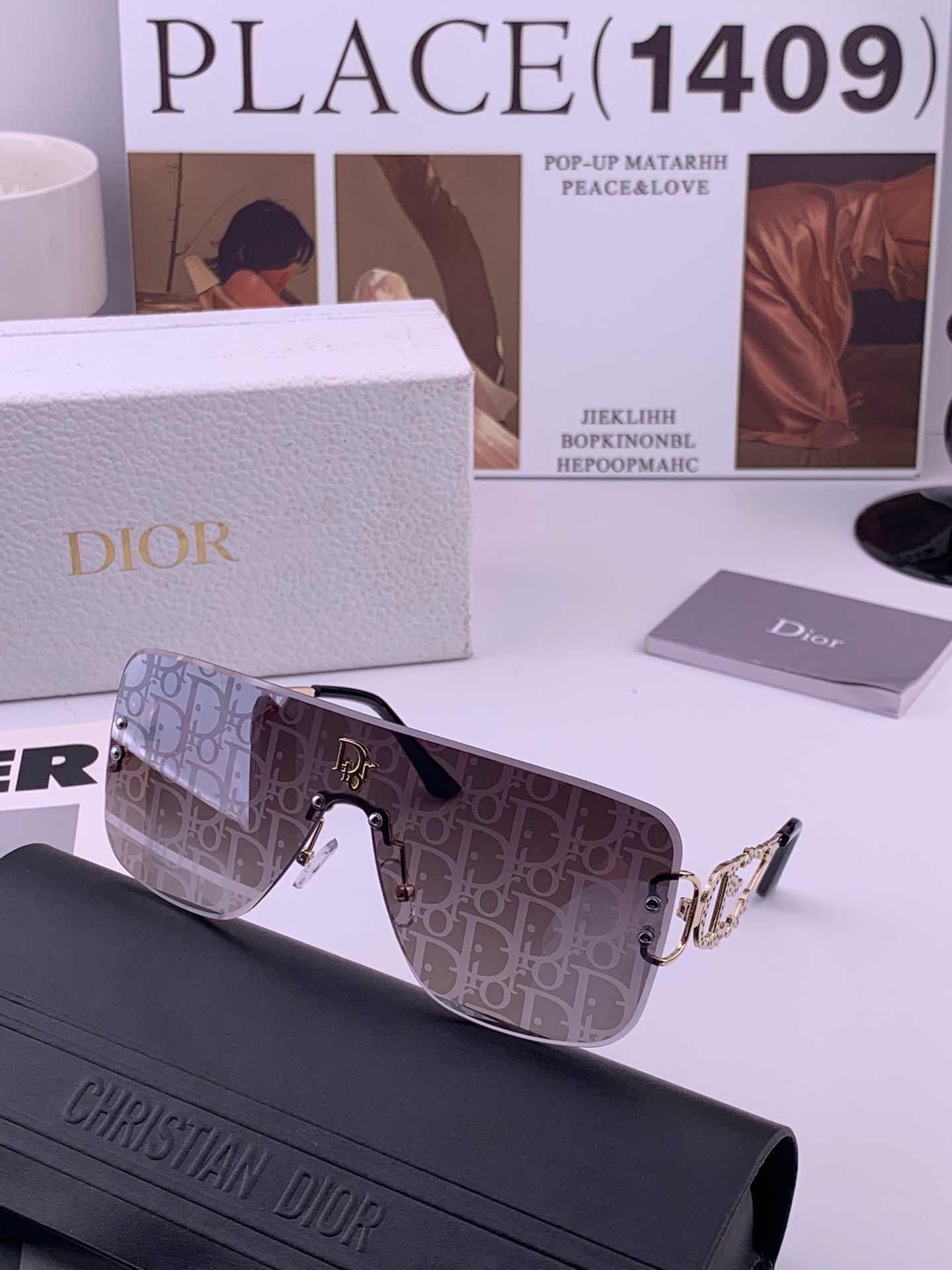 🔺 【DIOR-迪奥】开春新款 潮流爆款 时尚连体太阳镜 高品质 佩戴舒适 网红潮款墨镜 女士高清太阳镜🕶️ 🎉高品质T
