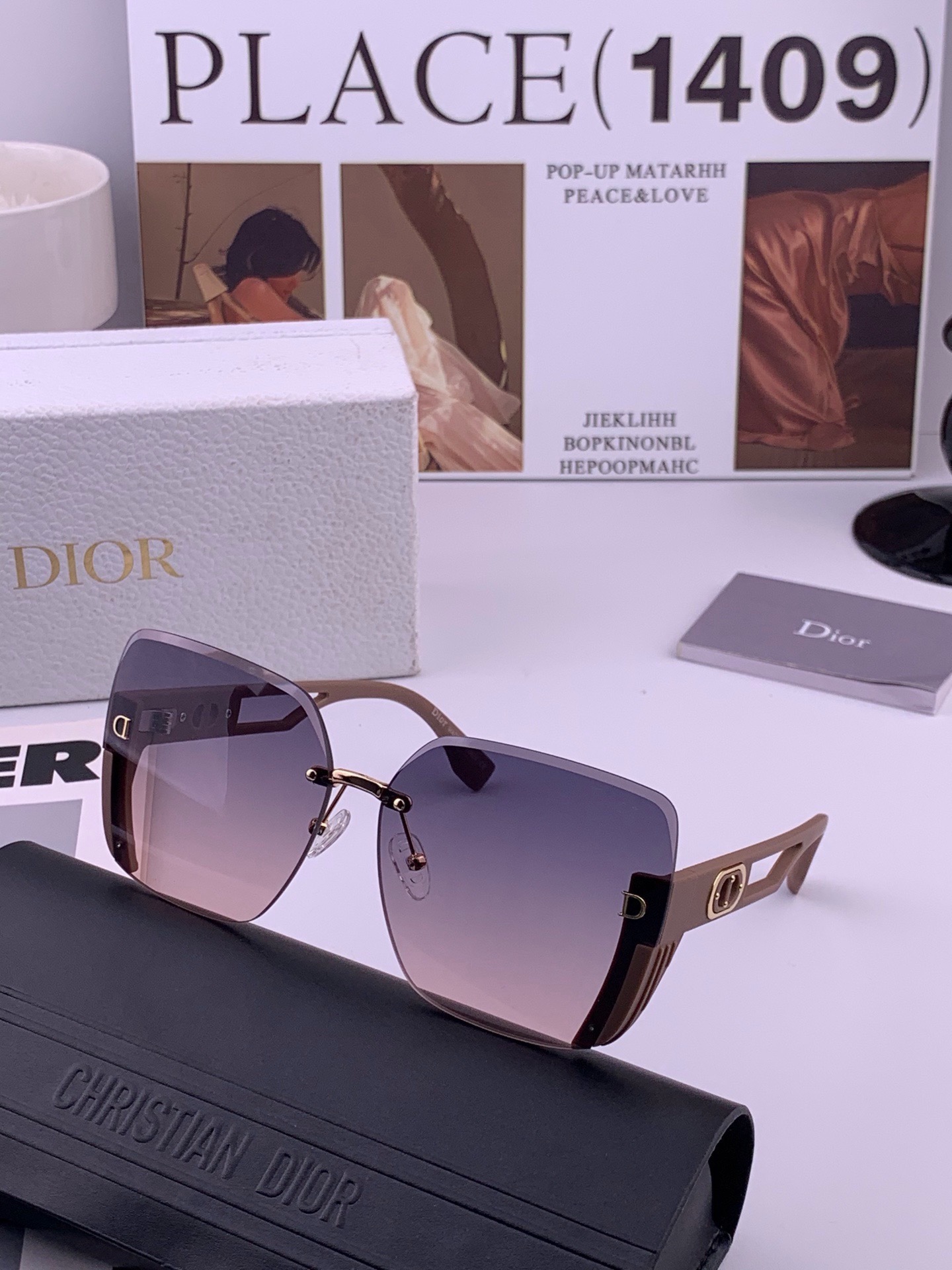 🔺 【DIOR-迪奥】开春新款 潮流爆款 时尚方框太阳镜 高品质 佩戴舒适 网红潮款墨镜 女士高清太阳镜🕶️ 🎉高品质T