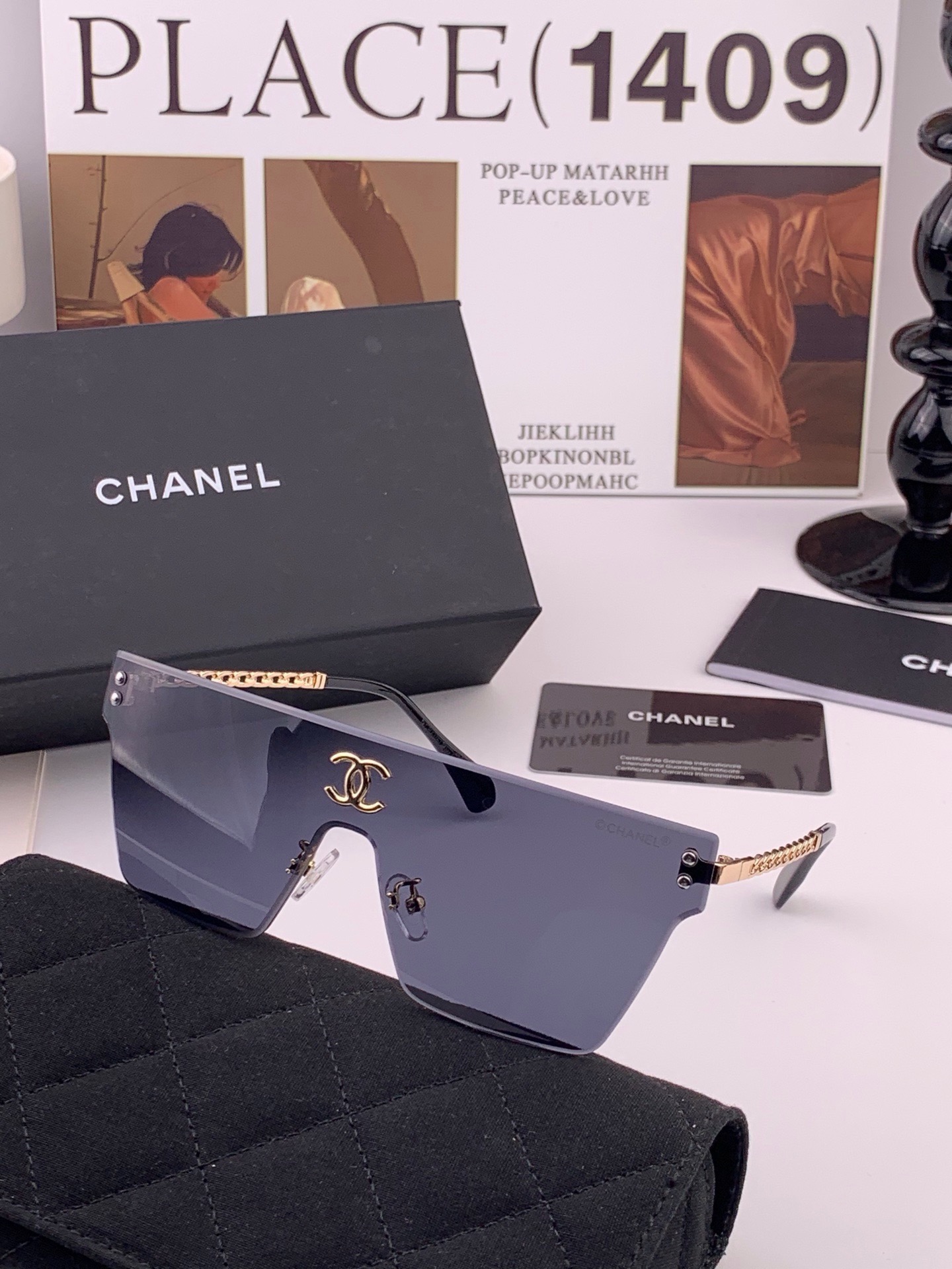 【CHANEL】香奈儿 新款潮流爆款 时尚大框太阳镜 佩戴舒适 网红潮款墨镜  女士高清太阳镜🕶️ 🎉高品质 ♥️♥️型