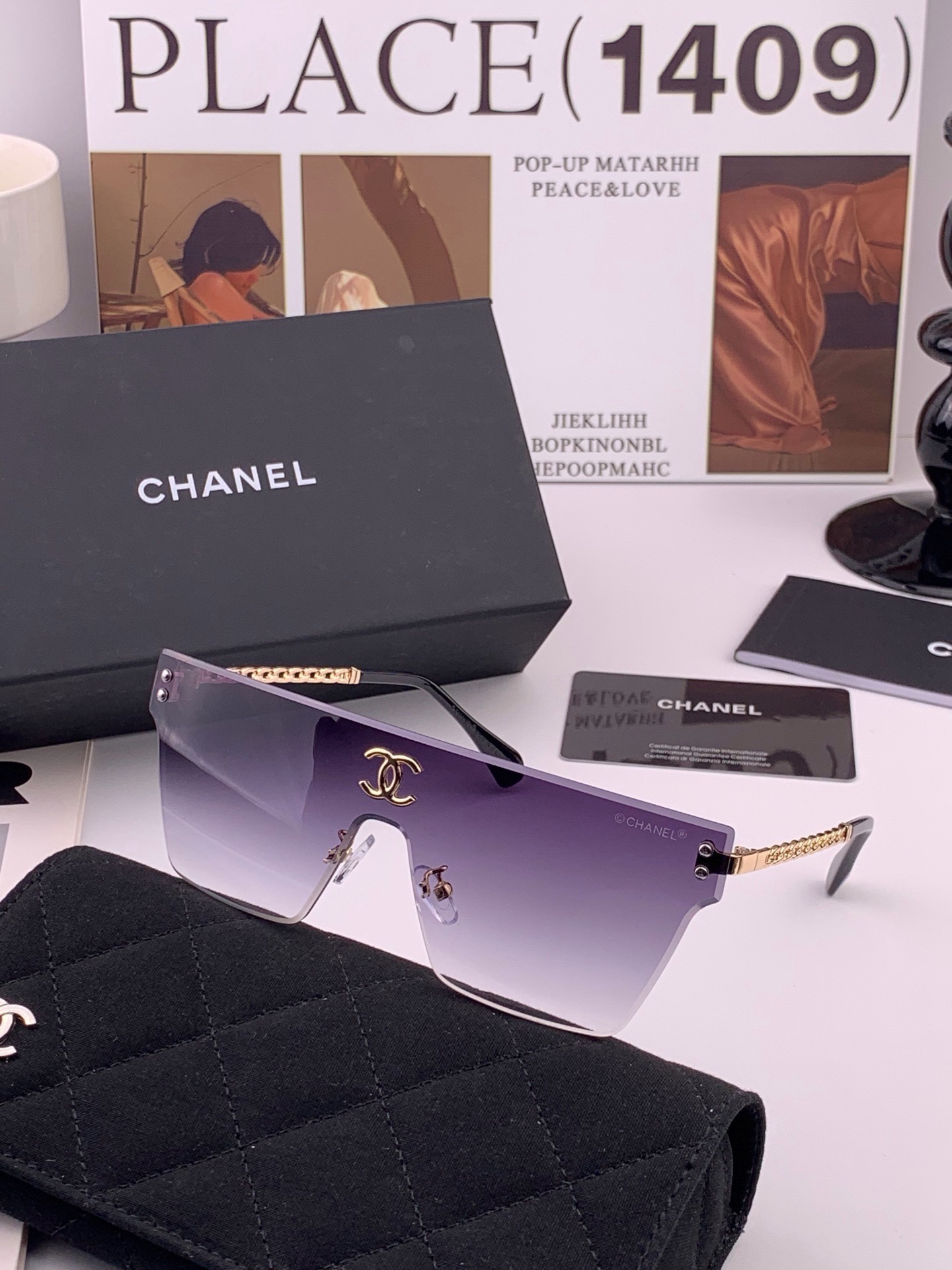 【CHANEL】香奈儿 新款潮流爆款 时尚大框太阳镜 佩戴舒适 网红潮款墨镜  女士高清太阳镜🕶️ 🎉高品质 ♥️♥️型