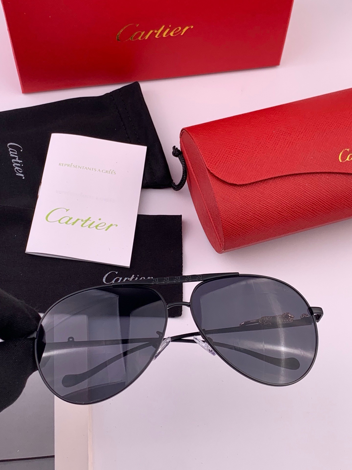 【卡地亚-cartier】 时尚高贵 很美手工🔝🔝高端品质 男女通用太阳眼镜 经典之作  有分量有质感的一款太阳镜  电