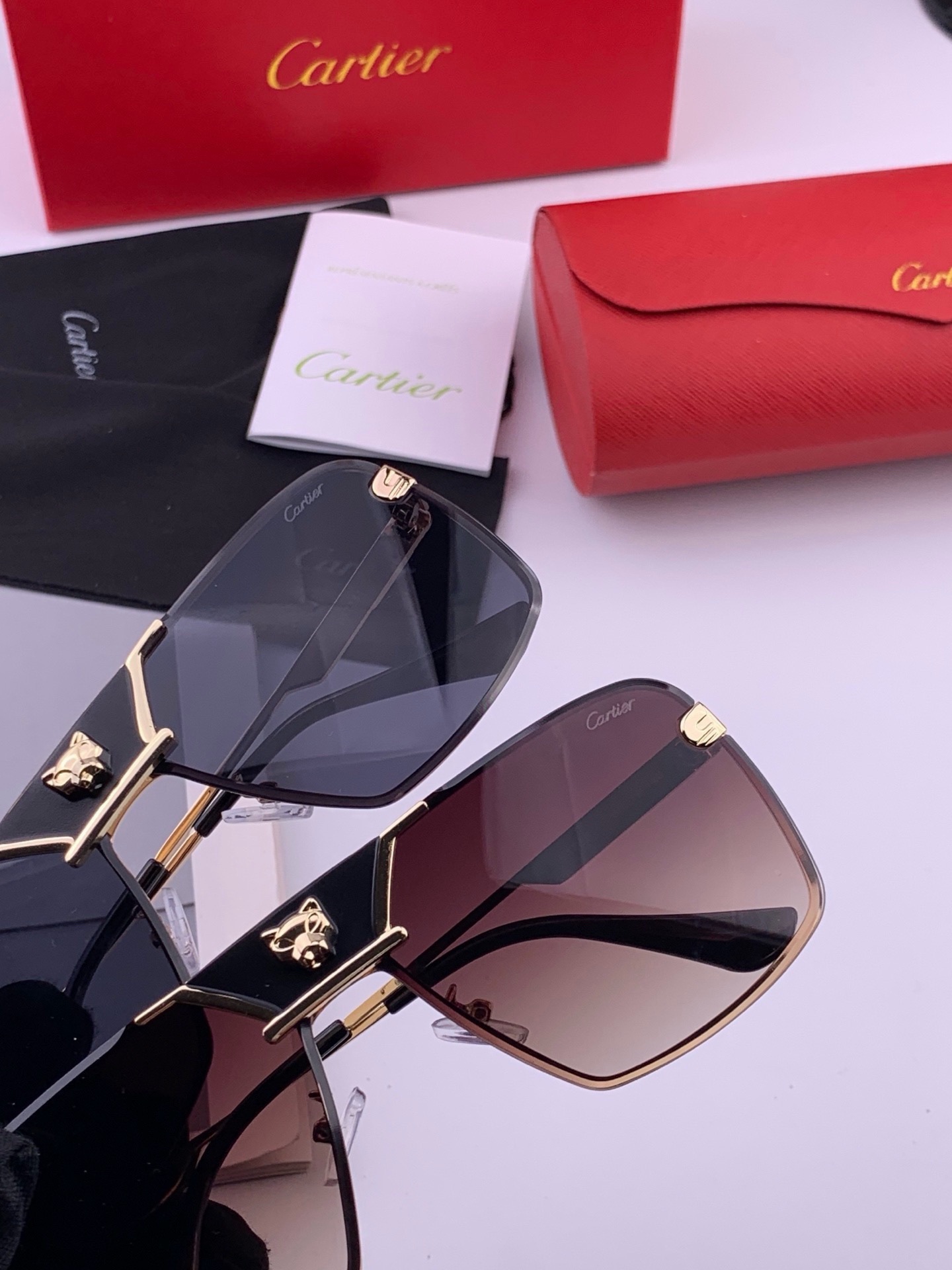 【卡地亚-cartier】 时尚高贵 很美手工🔝🔝高端品质 男女通用太阳眼镜 经典之作  有分量有质感的一款太阳镜  电