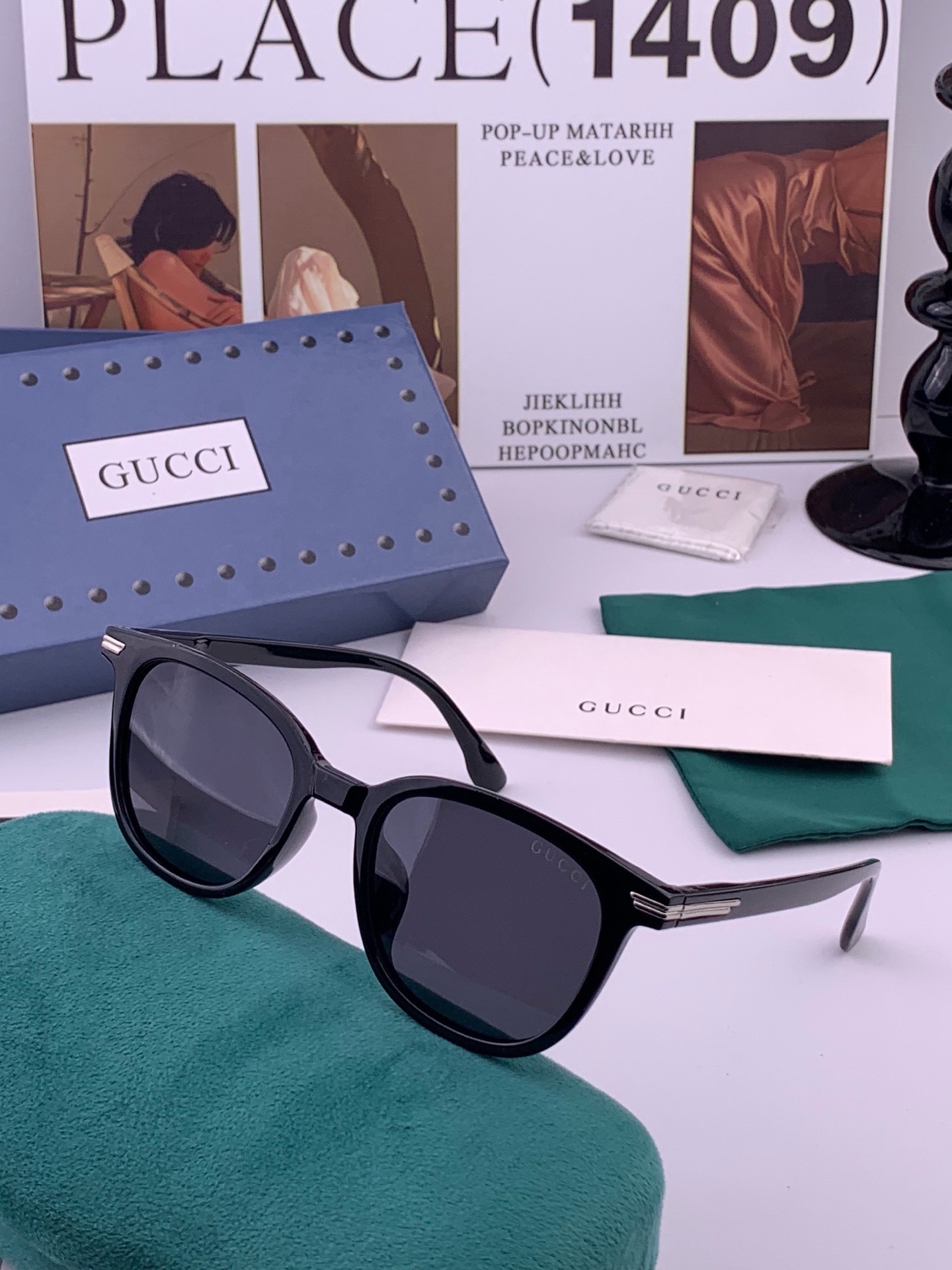🔺 【GUCCI-偏光太阳镜】开春新款 潮流爆款 时尚偏光太阳镜 高品质 佩戴舒适 网红潮款墨镜 女士高清偏光太阳镜🕶️