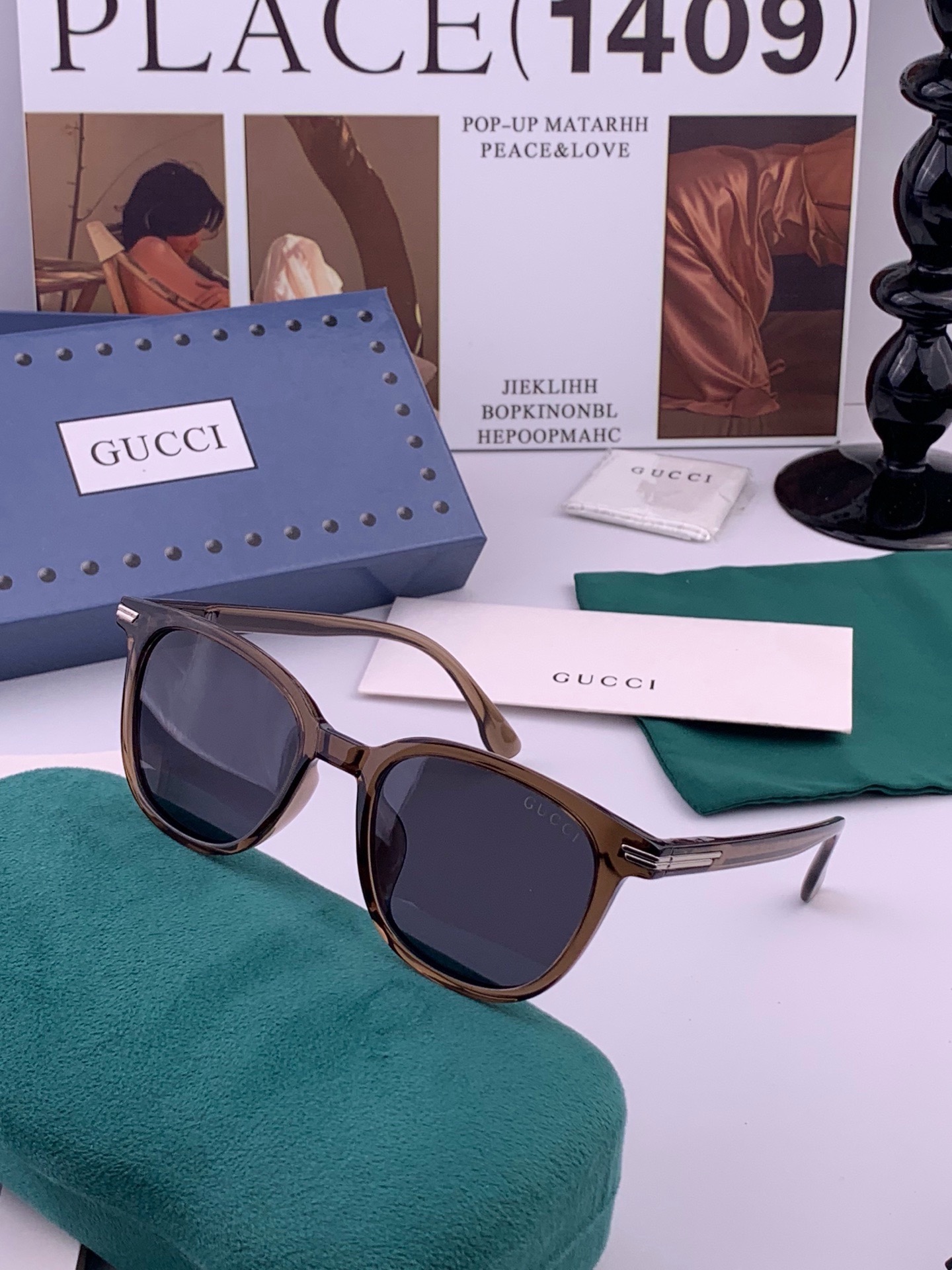 🔺 【GUCCI-偏光太阳镜】开春新款 潮流爆款 时尚偏光太阳镜 高品质 佩戴舒适 网红潮款墨镜 女士高清偏光太阳镜🕶️