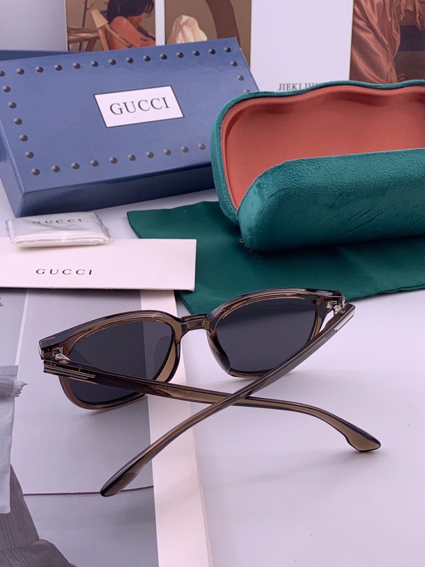 🔺 【GUCCI-偏光太阳镜】开春新款 潮流爆款 时尚偏光太阳镜 高品质 佩戴舒适 网红潮款墨镜 女士高清偏光太阳镜🕶️