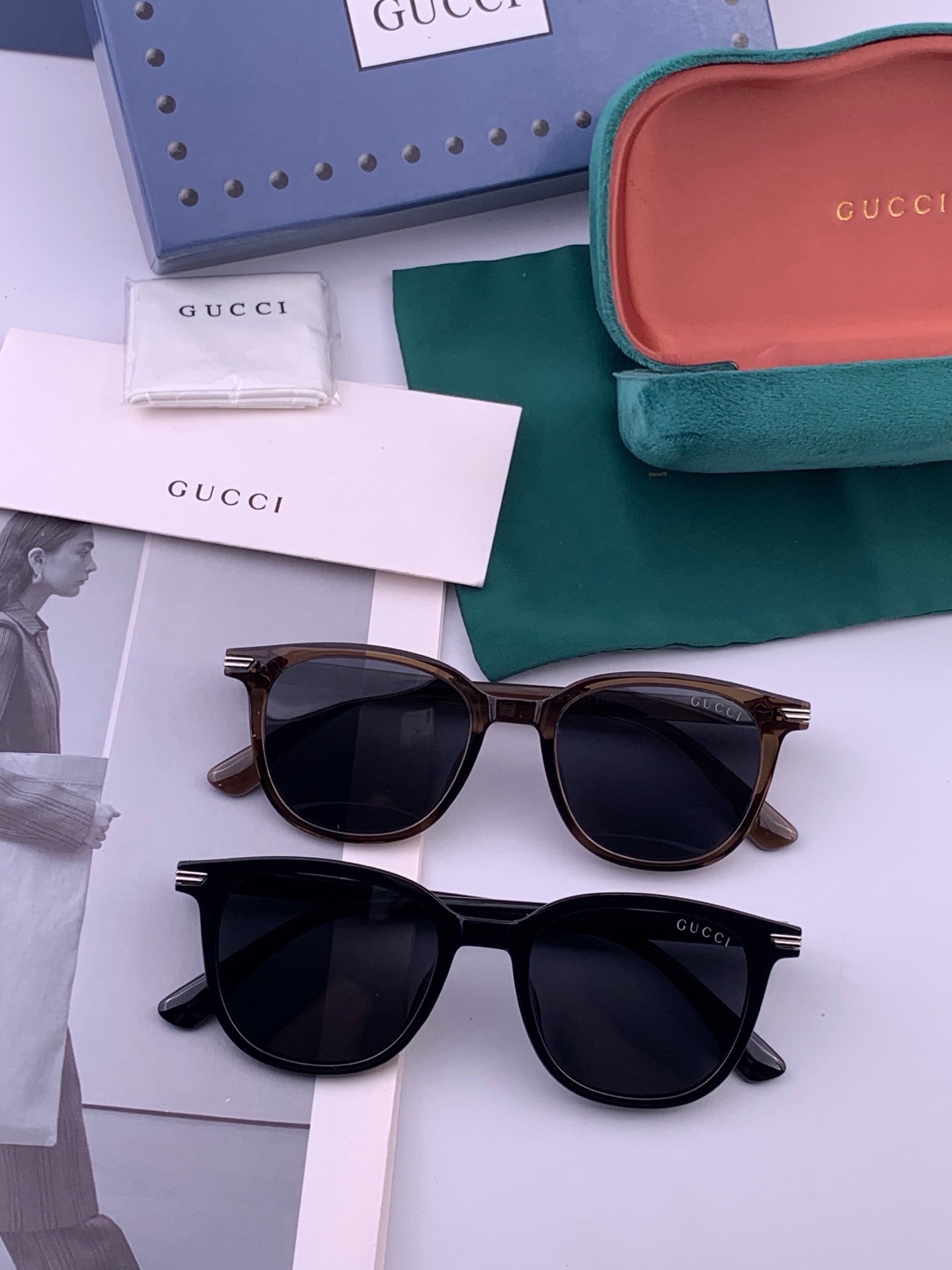 🔺 【GUCCI-偏光太阳镜】开春新款 潮流爆款 时尚偏光太阳镜 高品质 佩戴舒适 网红潮款墨镜 女士高清偏光太阳镜🕶️