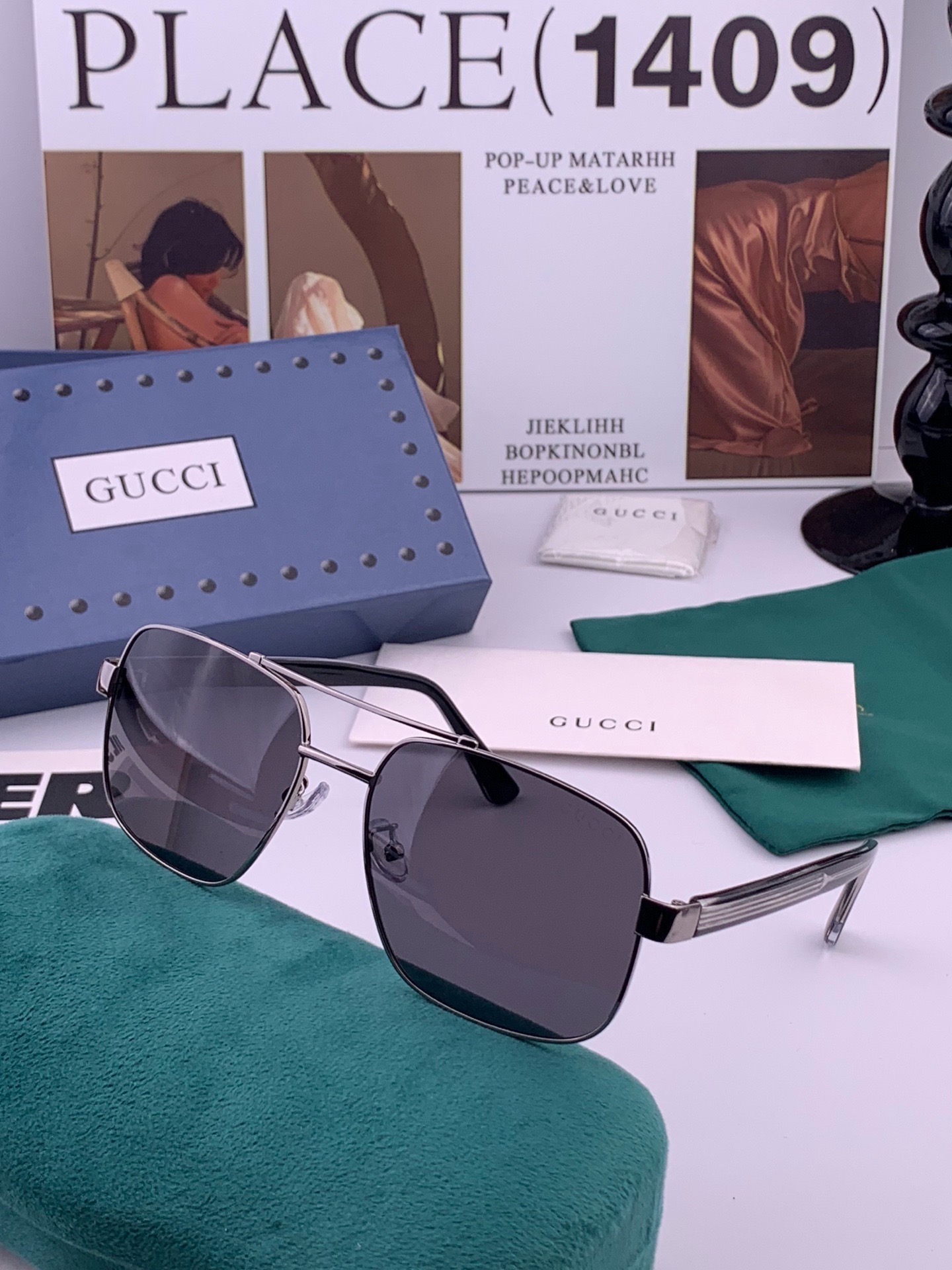 🆕   Gucci 🔥  高品质男女款墨镜   👍 进口宝丽来偏光镜片  🔥蛤蟆镜 开车钓鱼都可 🔥百搭显瘦墨镜韩版男士