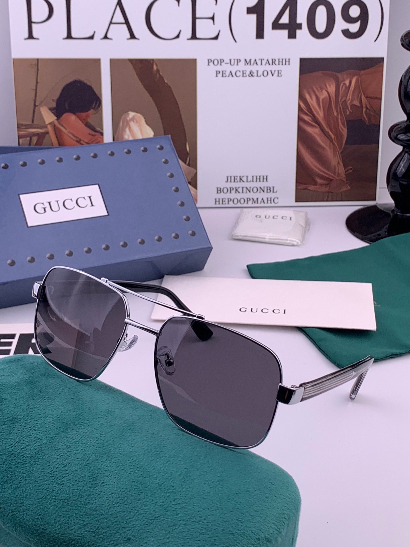 🆕   Gucci 🔥  高品质男女款墨镜   👍 进口宝丽来偏光镜片  🔥蛤蟆镜 开车钓鱼都可 🔥百搭显瘦墨镜韩版男士