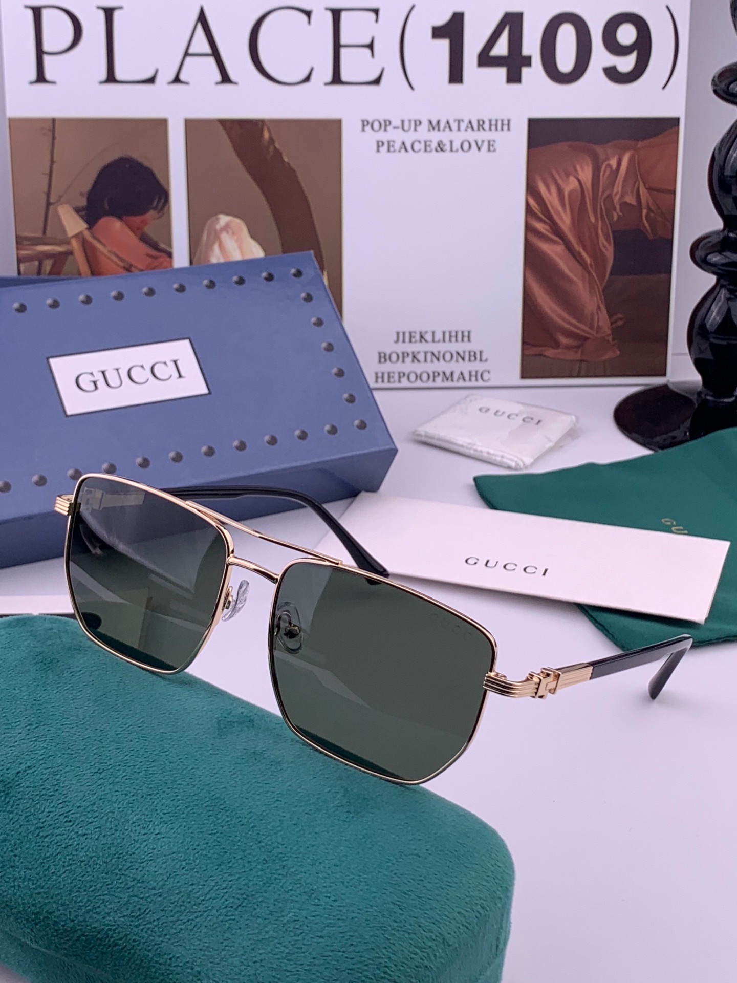 🆕   Gucci 🔥  高品质男女款墨镜   👍 进口宝丽来偏光镜片  🔥蛤蟆镜 开车钓鱼都可 🔥百搭显瘦墨镜韩版男士