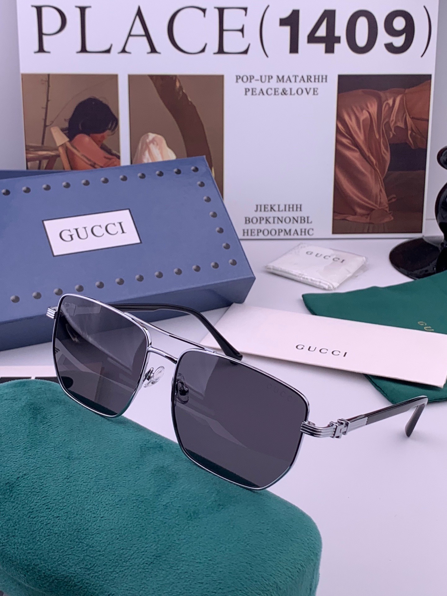 🆕   Gucci 🔥  高品质男女款墨镜   👍 进口宝丽来偏光镜片  🔥蛤蟆镜 开车钓鱼都可 🔥百搭显瘦墨镜韩版男士