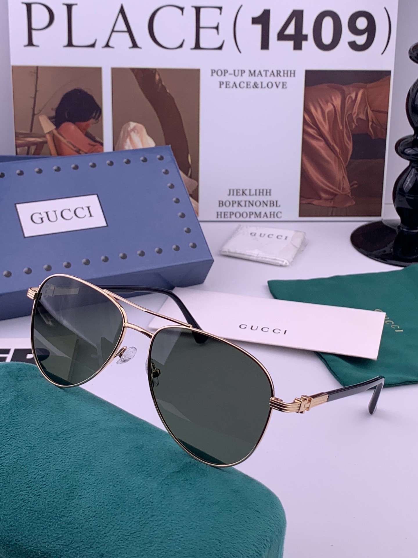 🆕   Gucci 🔥  高品质男女款墨镜   👍 进口宝丽来偏光镜片  🔥蛤蟆镜 开车钓鱼都可 🔥百搭显瘦墨镜韩版男士