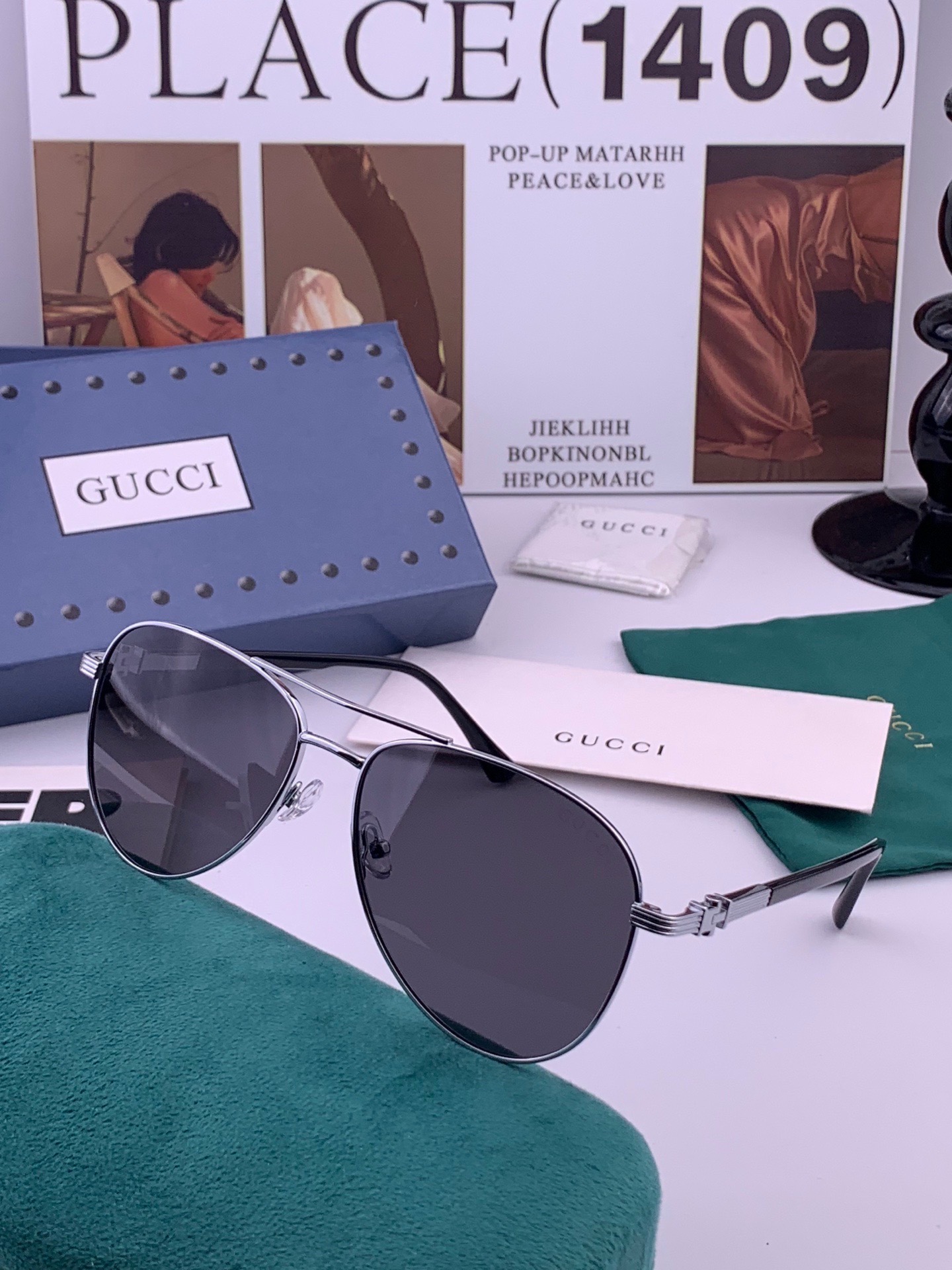 🆕   Gucci 🔥  高品质男女款墨镜   👍 进口宝丽来偏光镜片  🔥蛤蟆镜 开车钓鱼都可 🔥百搭显瘦墨镜韩版男士