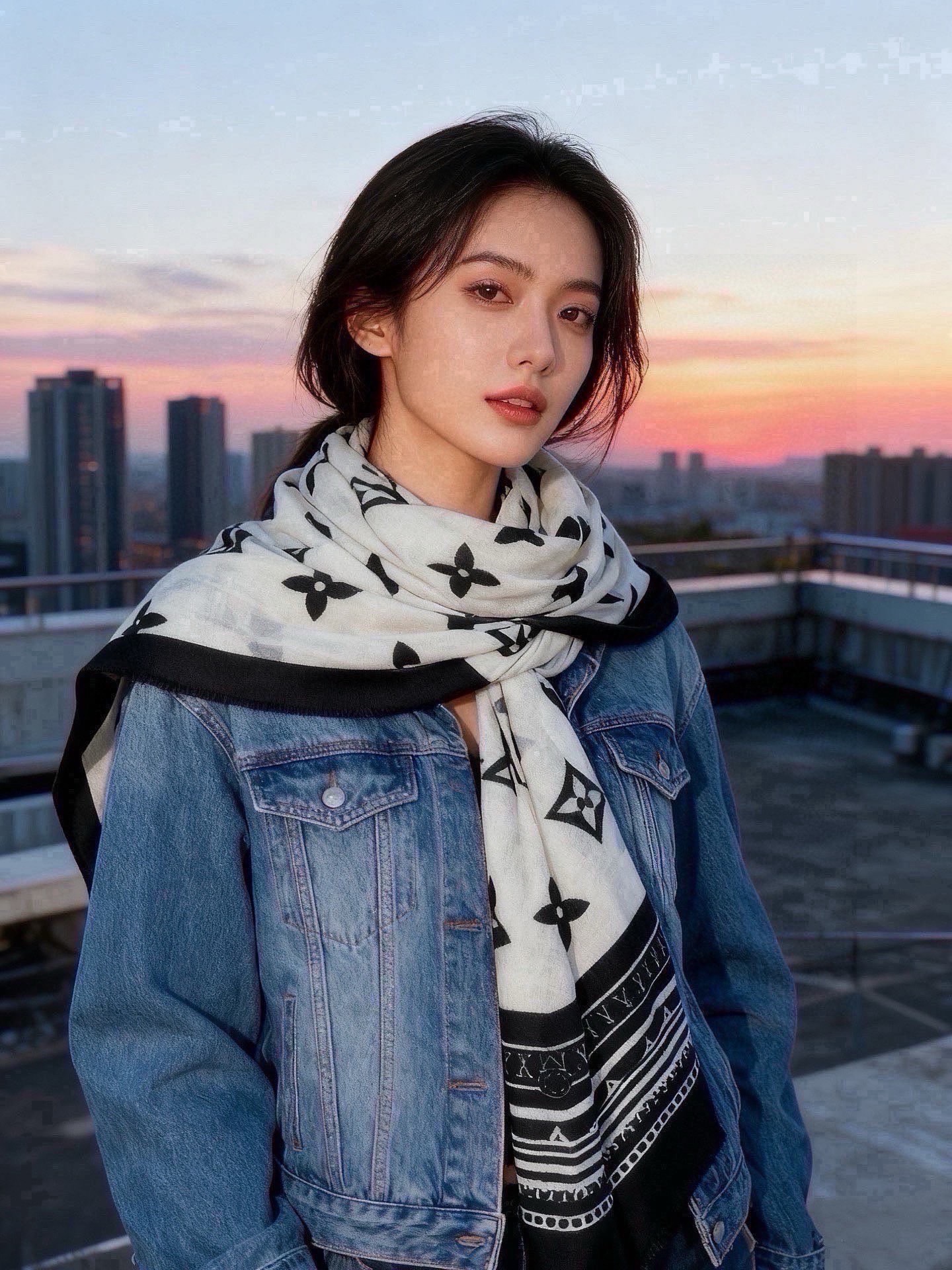 🆕  💟Iv最火的村上隆三彩羊绒长巾出货了！也可做装裱画，绝美无比，尽显时尚高端大气奢华风格！年度最佳爆款 ！材质是百分
