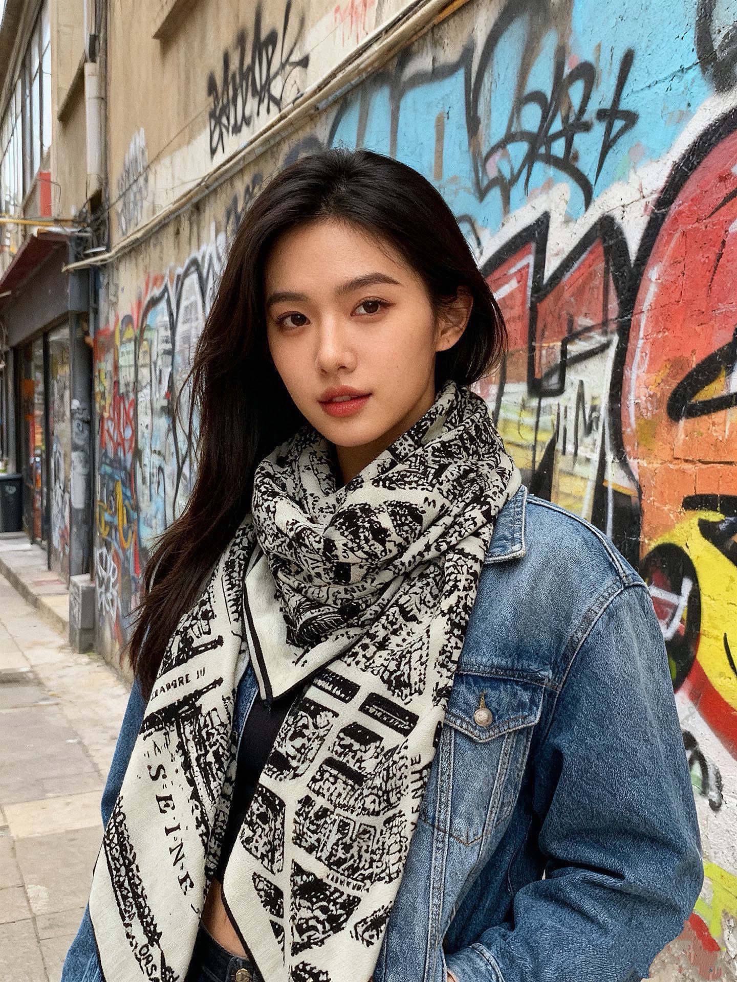 🆕   Dior ❤【️巴黎地图】140*140 双面同色丝绒方巾🉐️LAN DE 价🉐️ARIS 巴黎地图 这款方巾饰