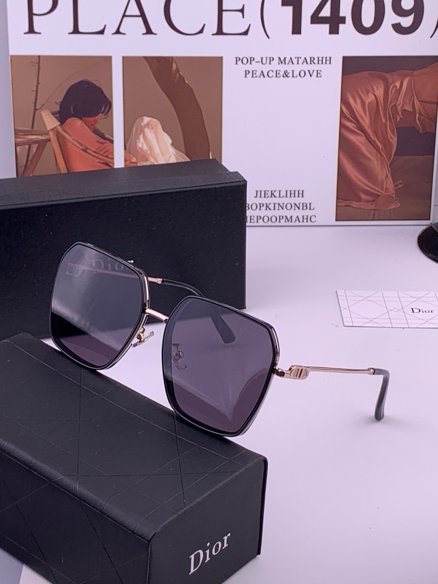 🆕  🔺 【DIOR-迪奥】开春新款 潮流爆款 时尚尼龙偏光太阳镜 高品质 佩戴舒适 网红潮款墨镜 型号：D7635