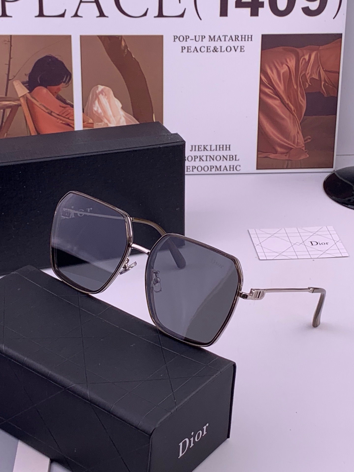 🆕  🔺 【DIOR-迪奥】开春新款 潮流爆款 时尚尼龙偏光太阳镜 高品质 佩戴舒适 网红潮款墨镜 型号：D7635