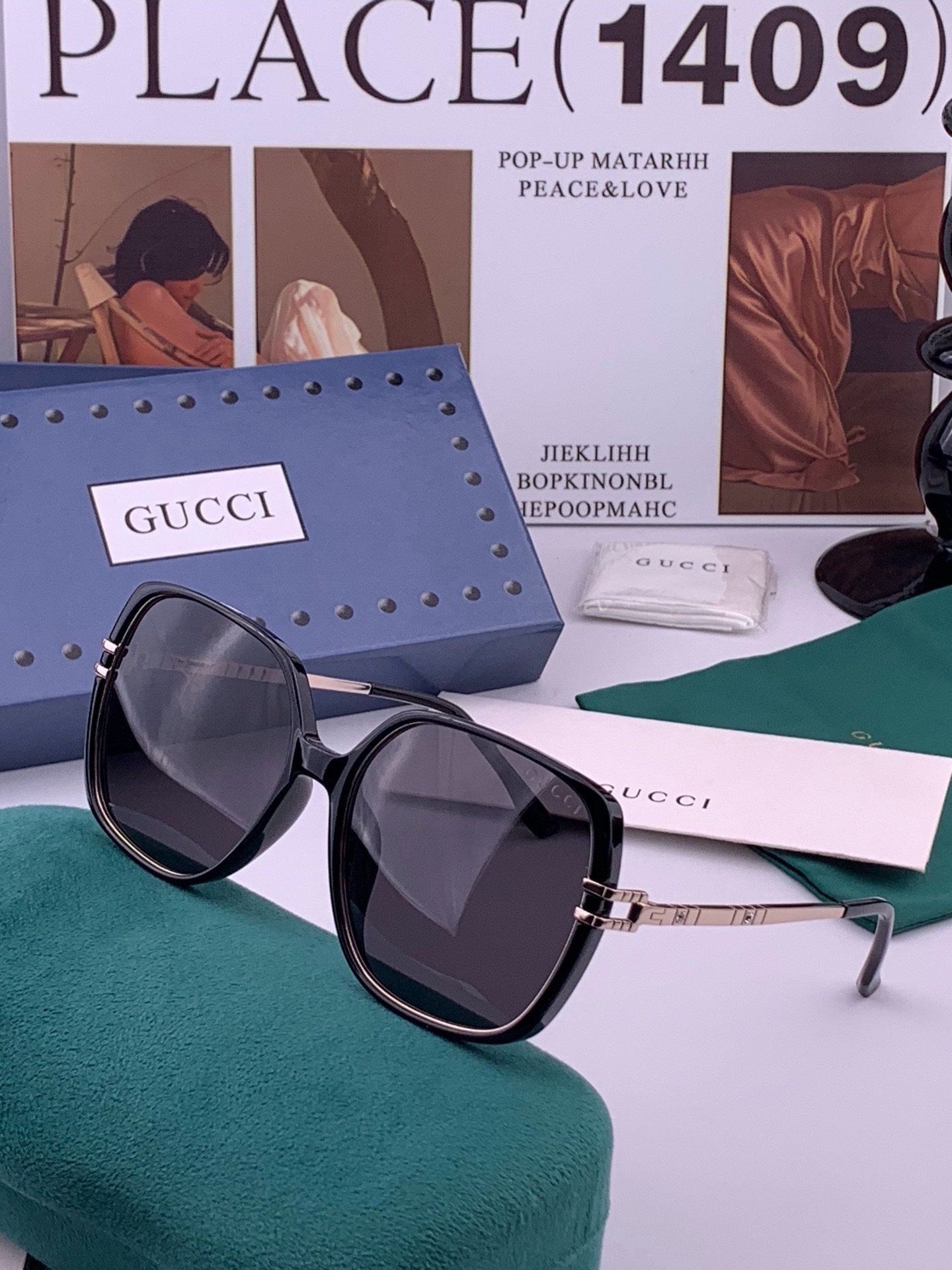 🆕  🔺 【GUCCI-偏光太阳镜】开春新款 潮流爆款 时尚圆框偏光太阳镜 高品质 佩戴舒适 网红潮款墨镜 女士高清偏光