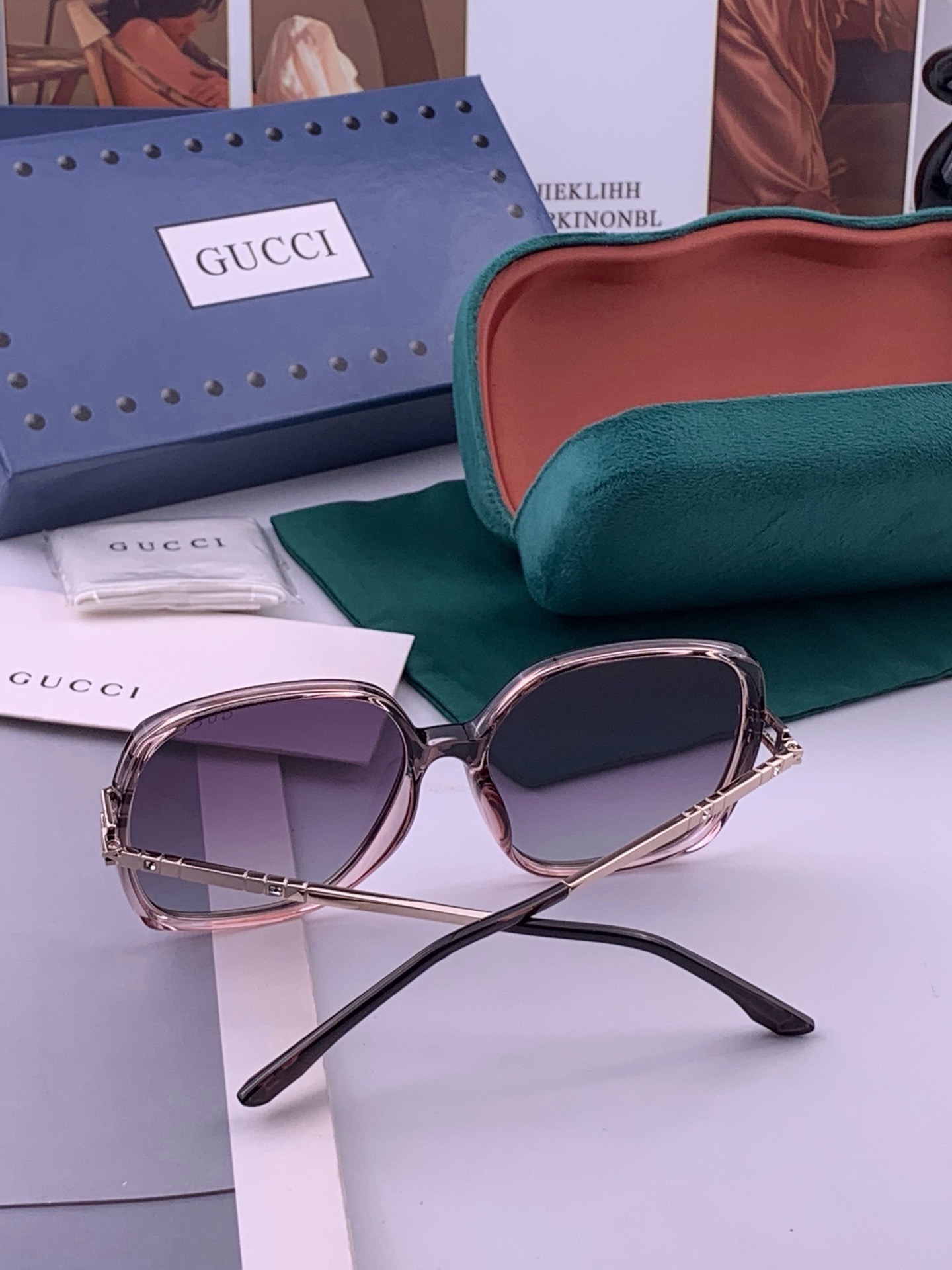 🆕  🔺 【GUCCI-偏光太阳镜】开春新款 潮流爆款 时尚圆框偏光太阳镜 高品质 佩戴舒适 网红潮款墨镜 女士高清偏光