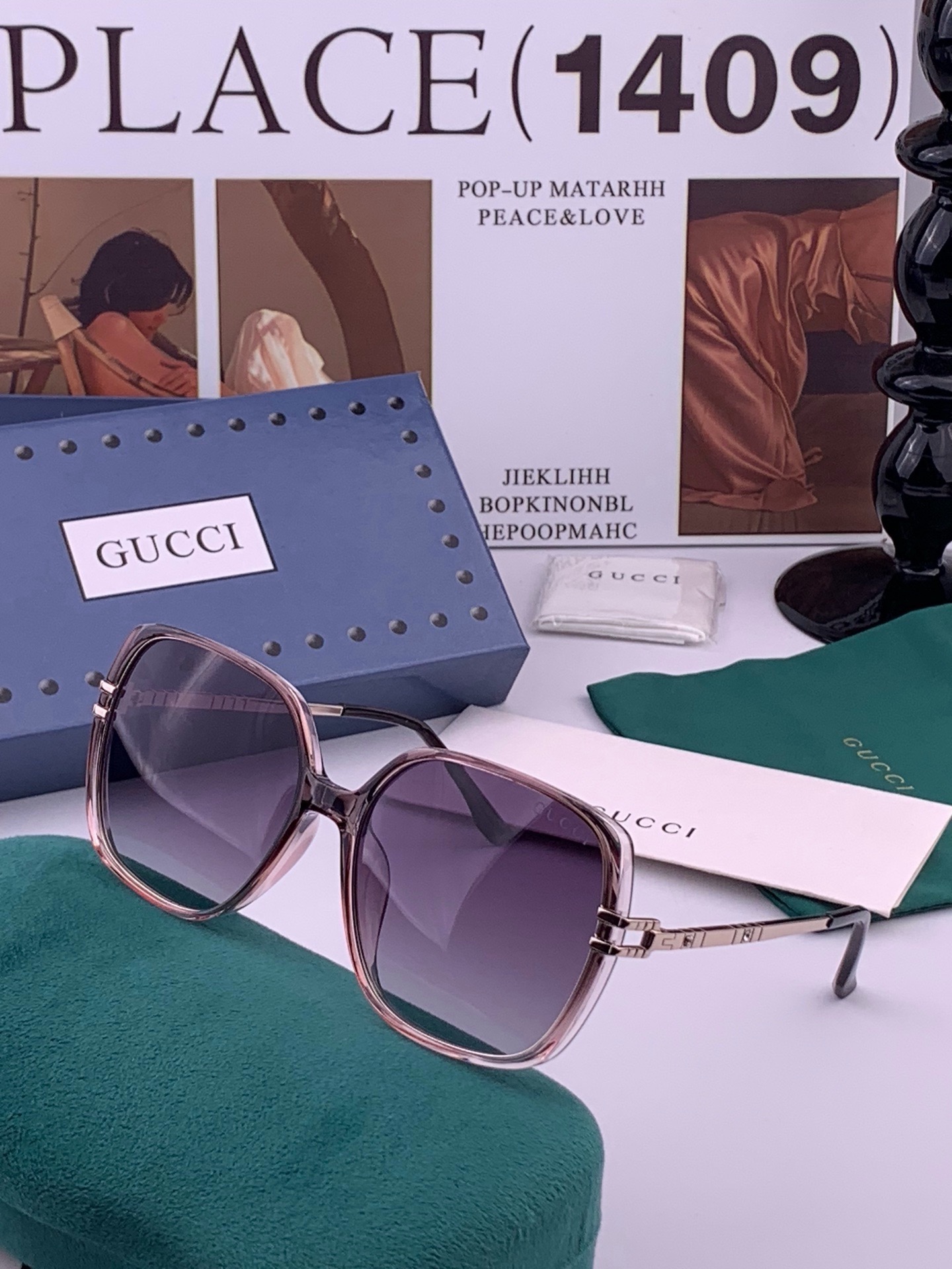 🆕  🔺 【GUCCI-偏光太阳镜】开春新款 潮流爆款 时尚圆框偏光太阳镜 高品质 佩戴舒适 网红潮款墨镜 女士高清偏光