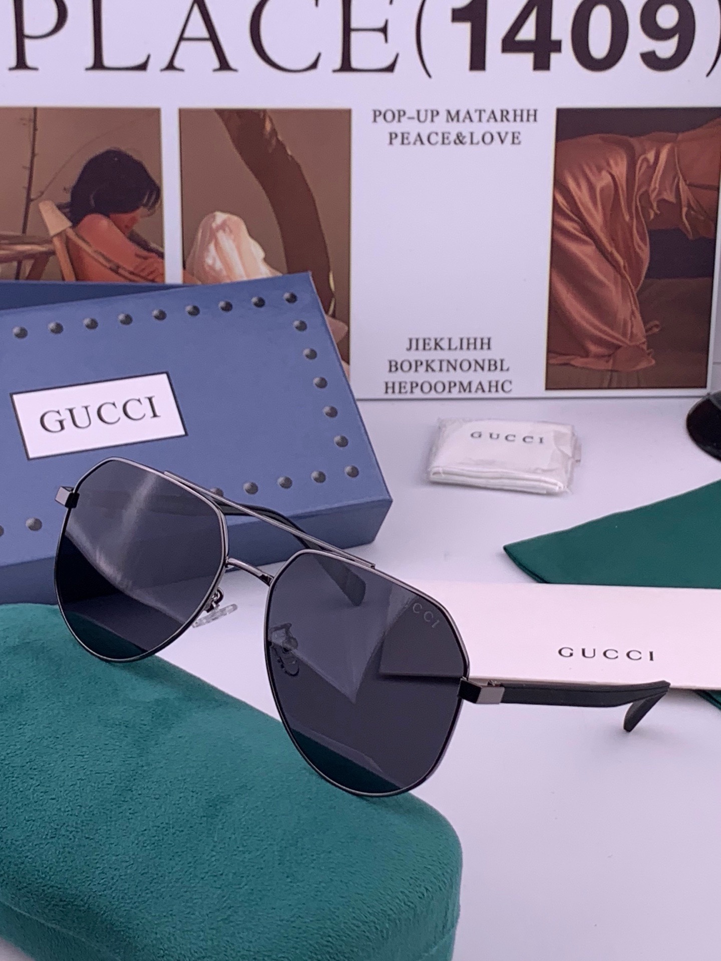 🆕   Gucci 🔥  高品质男女款墨镜   👍 进口宝丽来偏光镜片  🔥蛤蟆镜 开车钓鱼都可 🔥百搭显瘦墨镜韩版男士