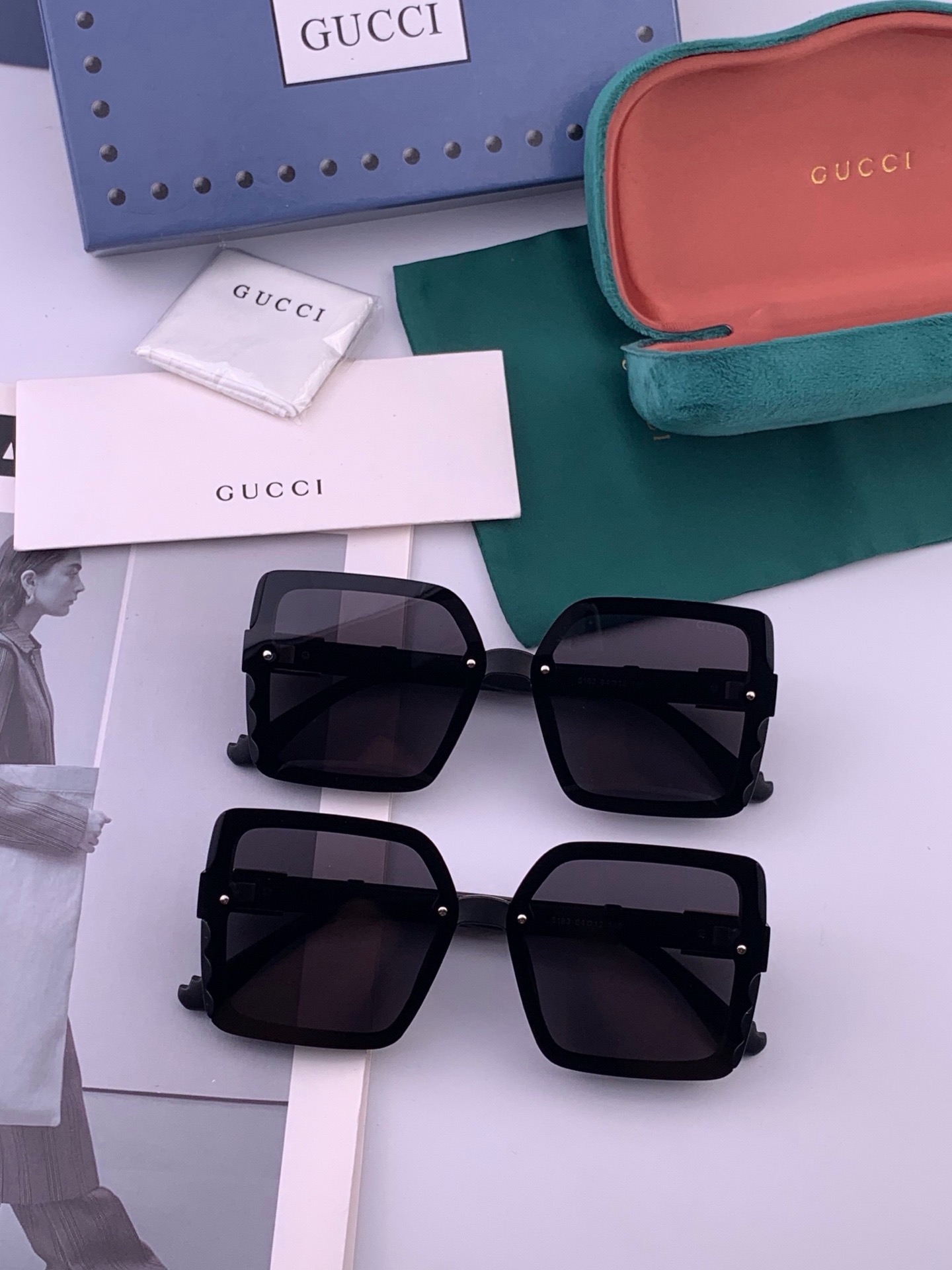 🆕  新款！新款出货！ 女士高清加厚偏光太阳镜🕶️ 🎉💍新款GUCCI偏光太阳镜[得意]开车驾驶镜时尚墨镜💐💐🌸世界顶级