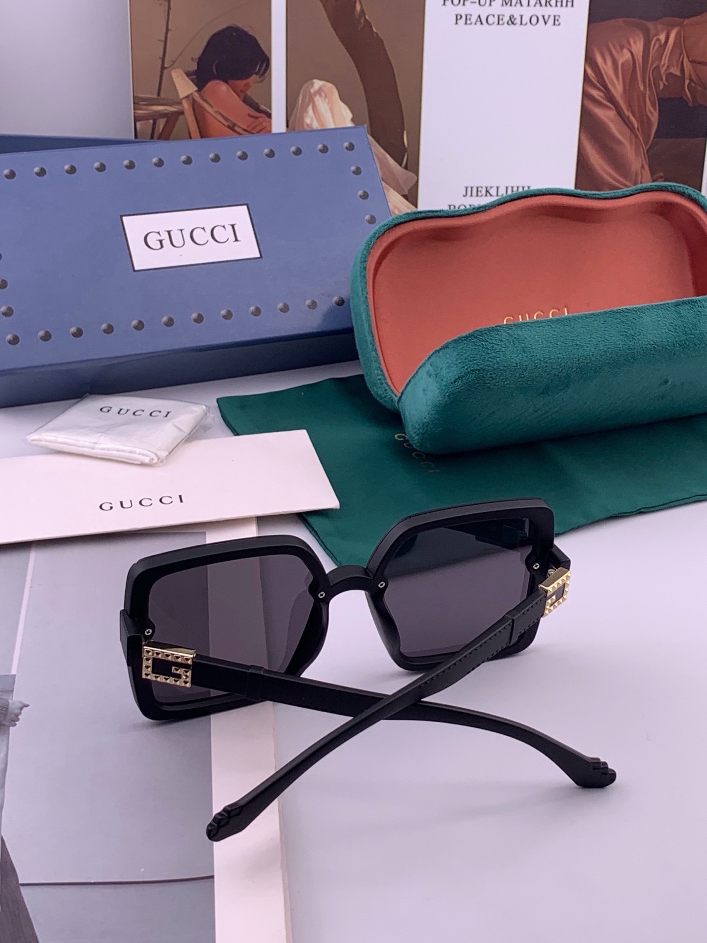 🆕  新款！新款出货！ 女士高清加厚偏光太阳镜🕶️ 🎉💍新款GUCCI偏光太阳镜[得意]开车驾驶镜时尚墨镜💐💐🌸世界顶级