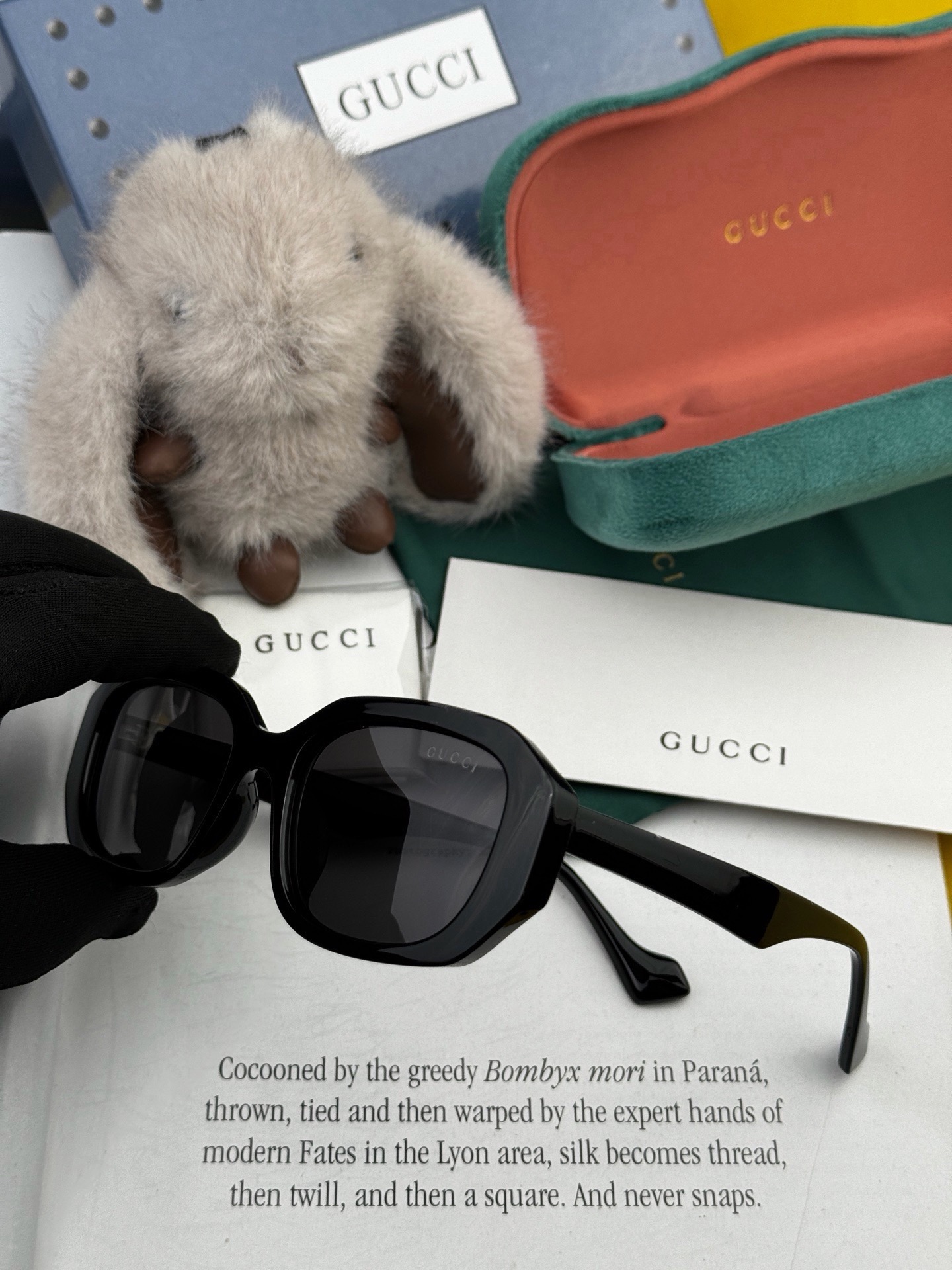 🆕  🔺 【GUCCI-偏光太阳镜】开春新款 潮流爆款 时尚方框偏光太阳镜 高品质 佩戴舒适 网红潮款墨镜 女士高清偏光