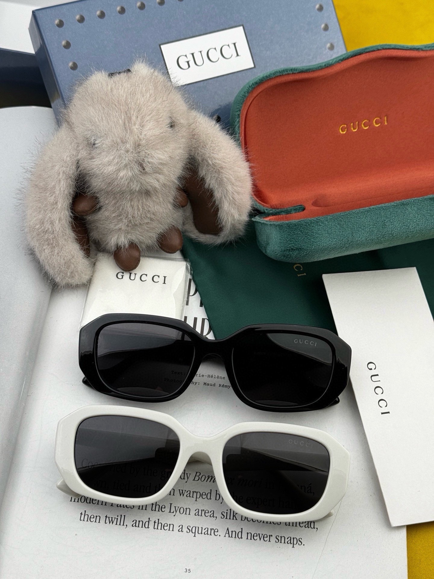 🆕  🔺 【GUCCI-偏光太阳镜】开春新款 潮流爆款 时尚方框偏光太阳镜 高品质 佩戴舒适 网红潮款墨镜 女士高清偏光