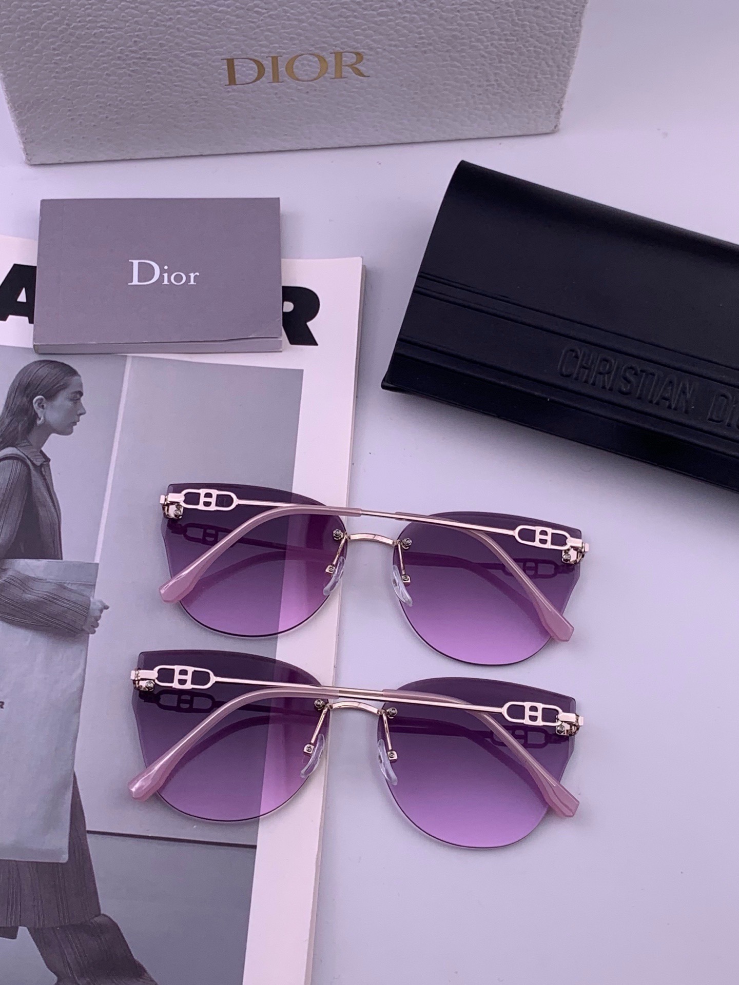 🆕   DIOR🌋☔️时尚无框太阳镜镜片 顶级奢侈品[强] 高品质[胜利][亲亲]🍦🍨 [得意] 气质非凡😄 🍫🍪女士开