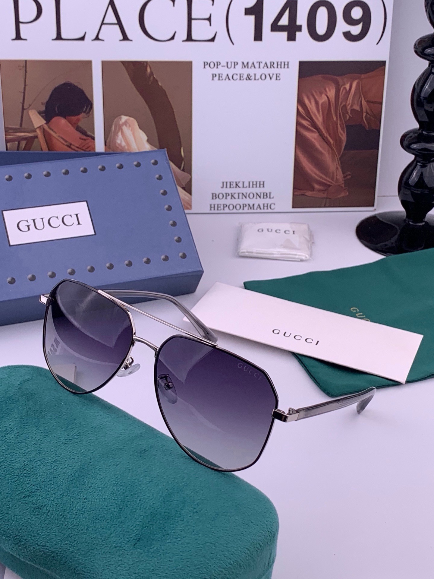 🆕   Gucci 🔥  高品质男女款墨镜   👍 进口宝丽来偏光镜片  🔥蛤蟆镜 开车钓鱼都可 🔥百搭显瘦墨镜韩版男士