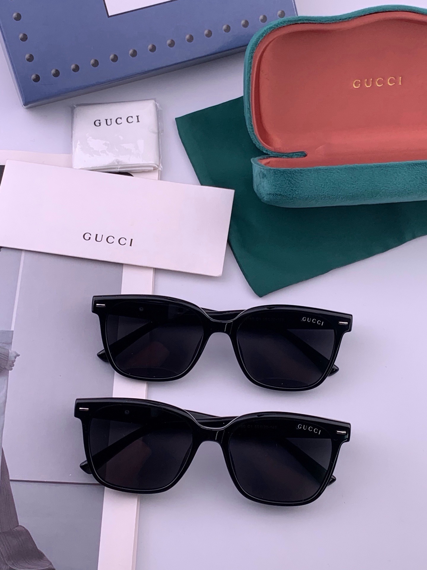 🆕 🔺 【GUCCI】开春新款 潮流爆款 时尚方框偏光太阳镜 高品质 佩戴舒适 网红潮款墨镜 女士高清尼龙偏光太阳镜🕶️