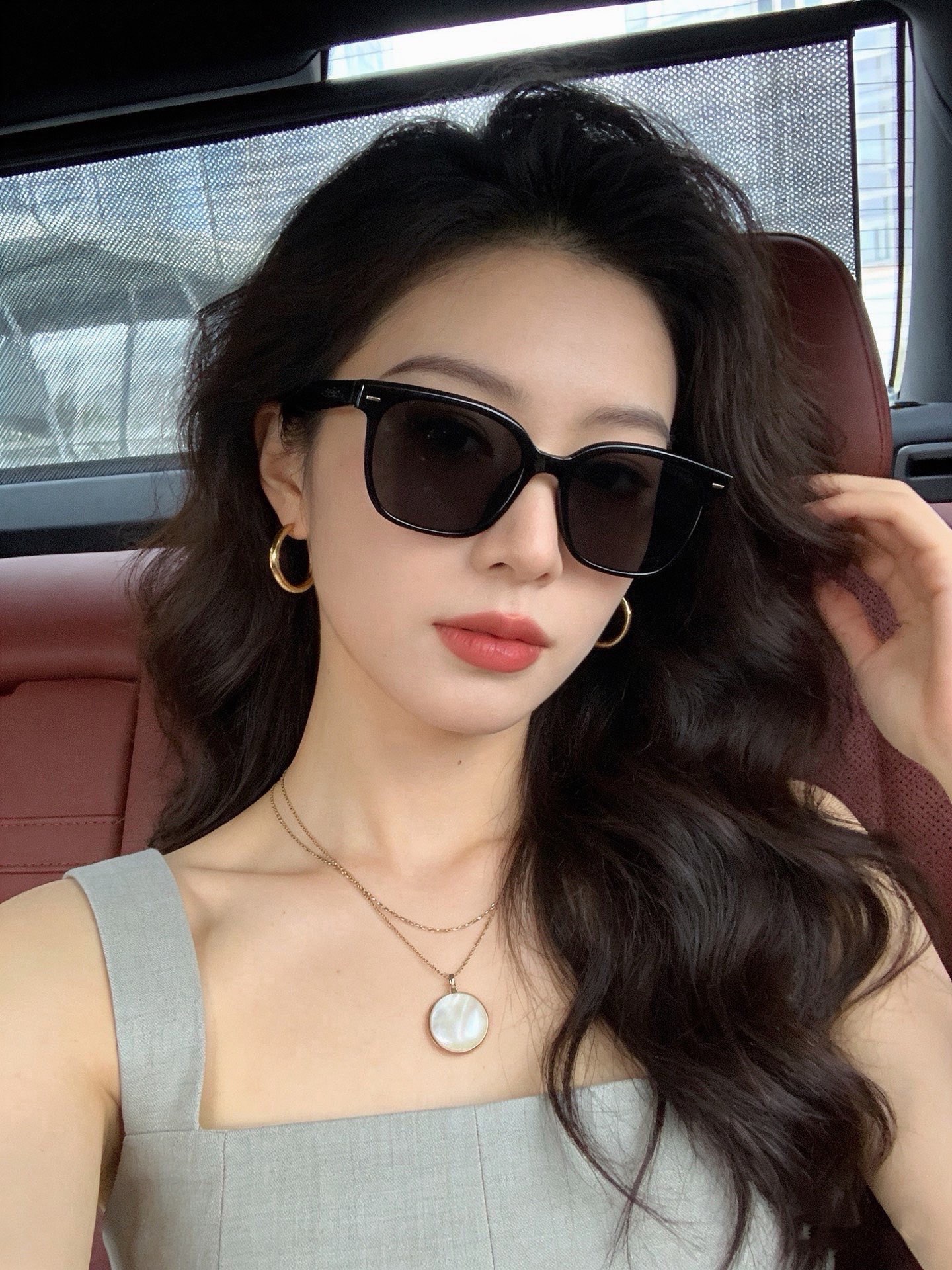 🆕 🔺 【GUCCI】开春新款 潮流爆款 时尚方框偏光太阳镜 高品质 佩戴舒适 网红潮款墨镜 女士高清尼龙偏光太阳镜🕶️